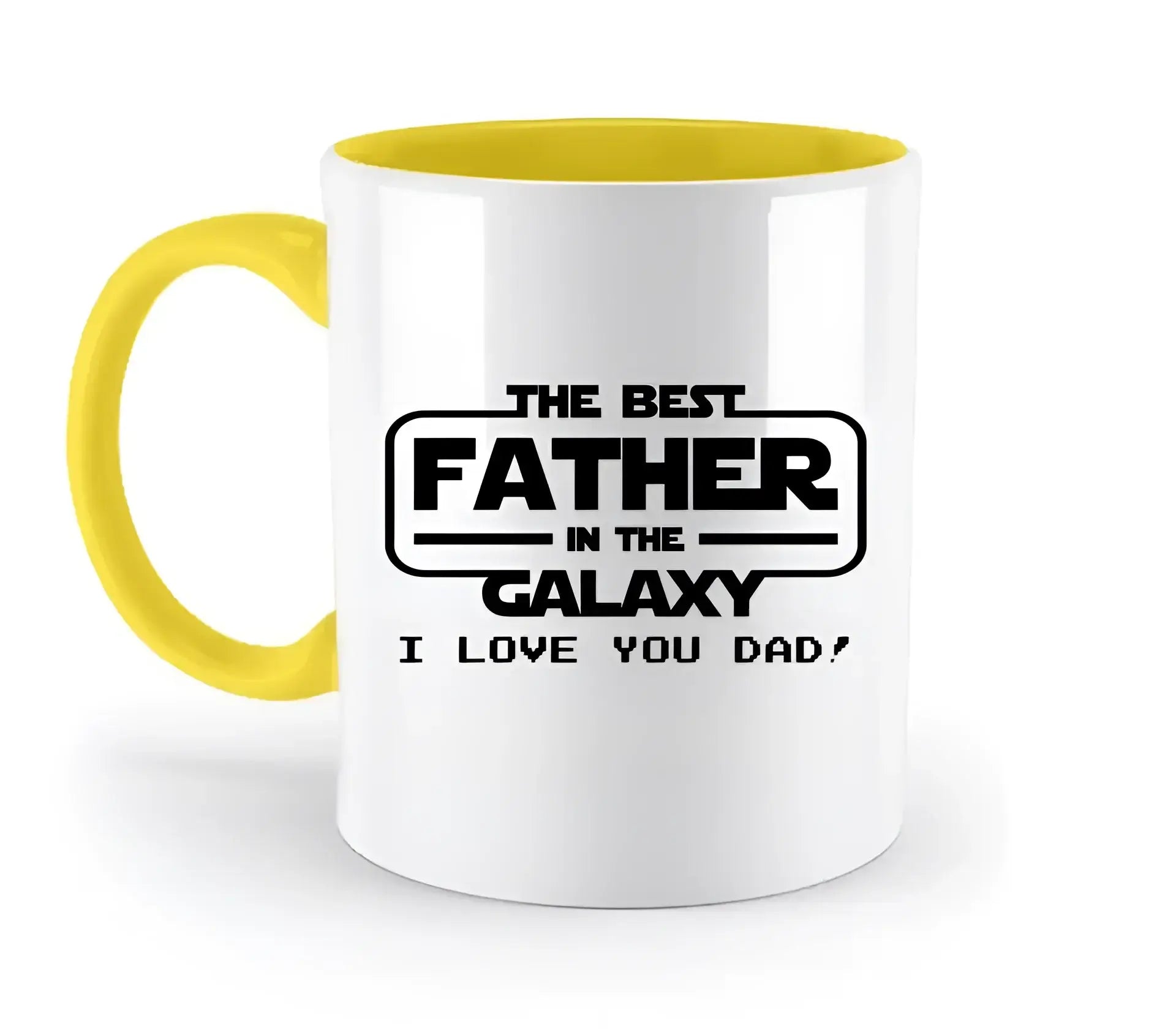 Best Father in the Galaxy • Papa • Vater • zweifarbige Tasse • Exklusivdesign • personalisiert - zweifarbige Tasse