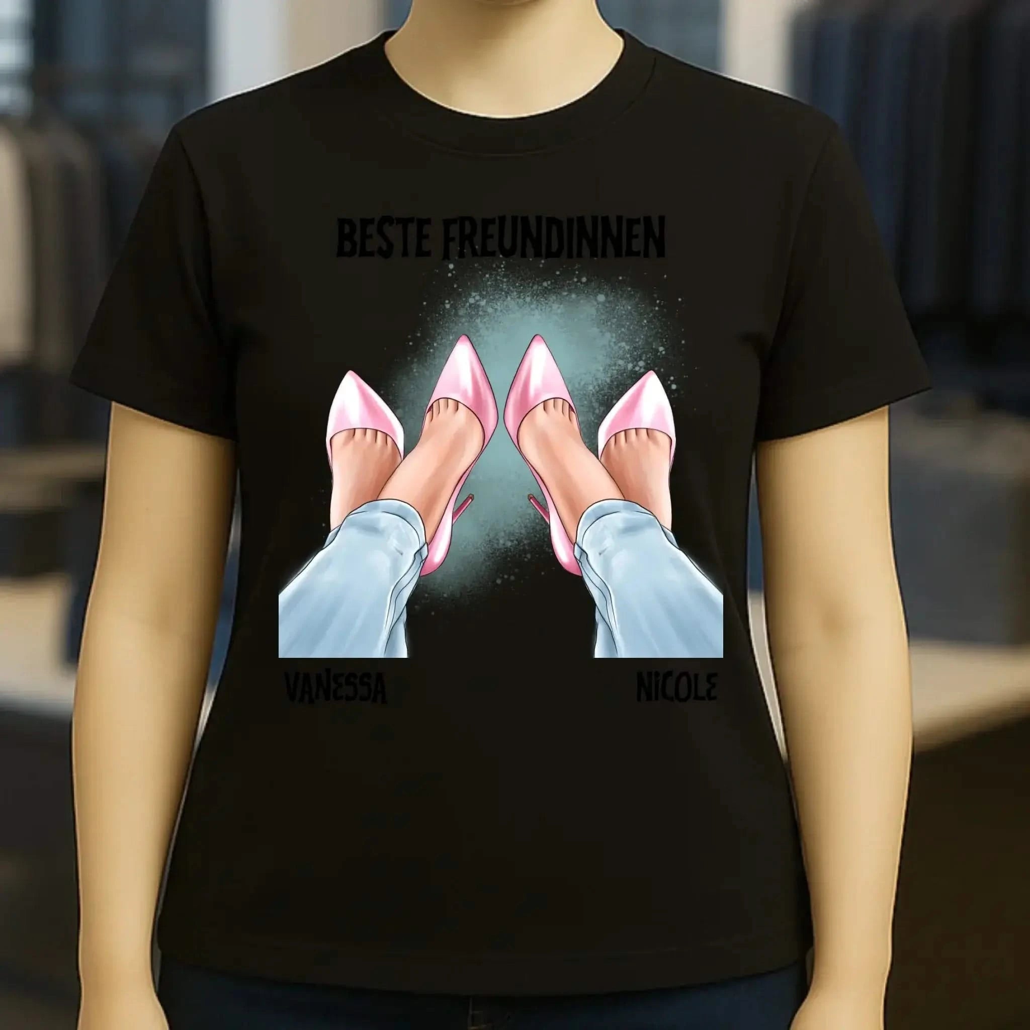 Beste Freundinnen Beine • Ladies Premium T-Shirt XS-2XL aus Bio-Baumwolle für Damen • Exklusivdesign • personalisiert