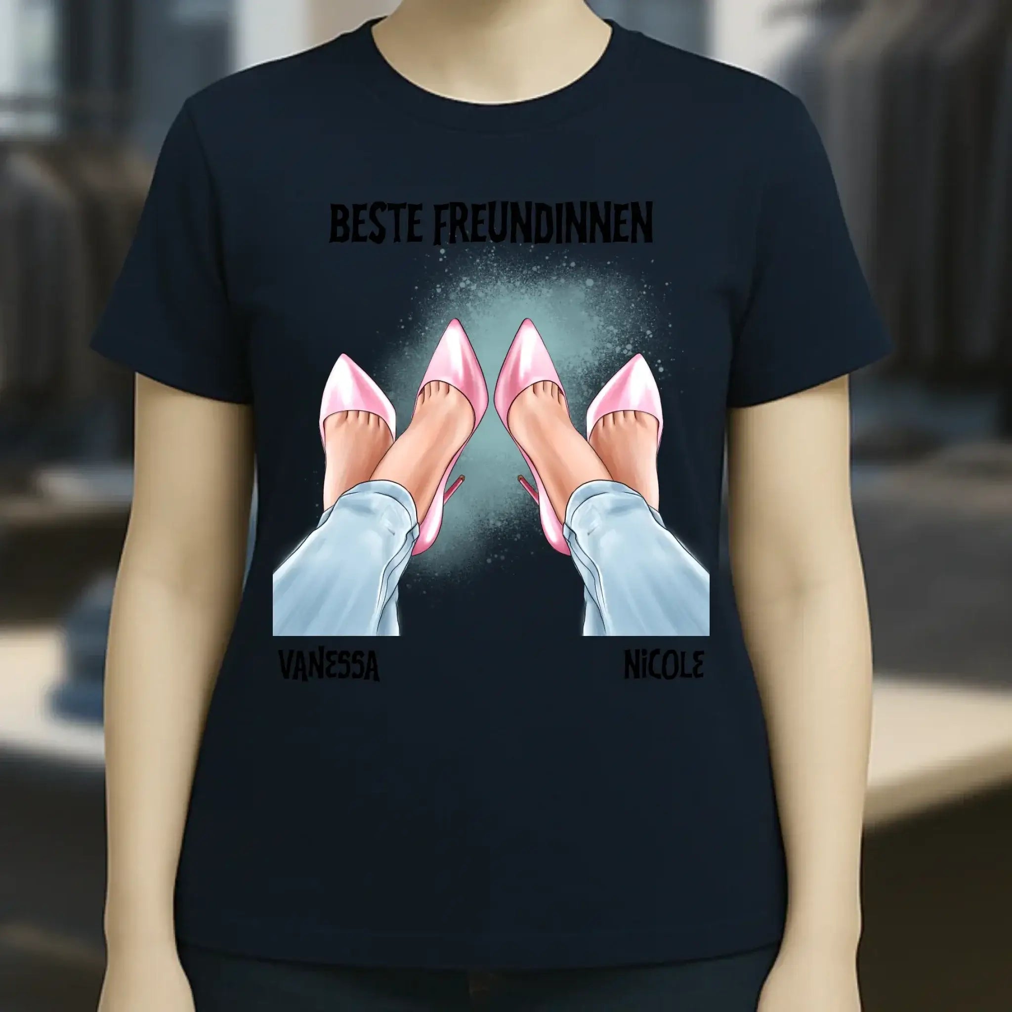 Beste Freundinnen Beine • Ladies Premium T-Shirt XS-2XL aus Bio-Baumwolle für Damen • Exklusivdesign • personalisiert