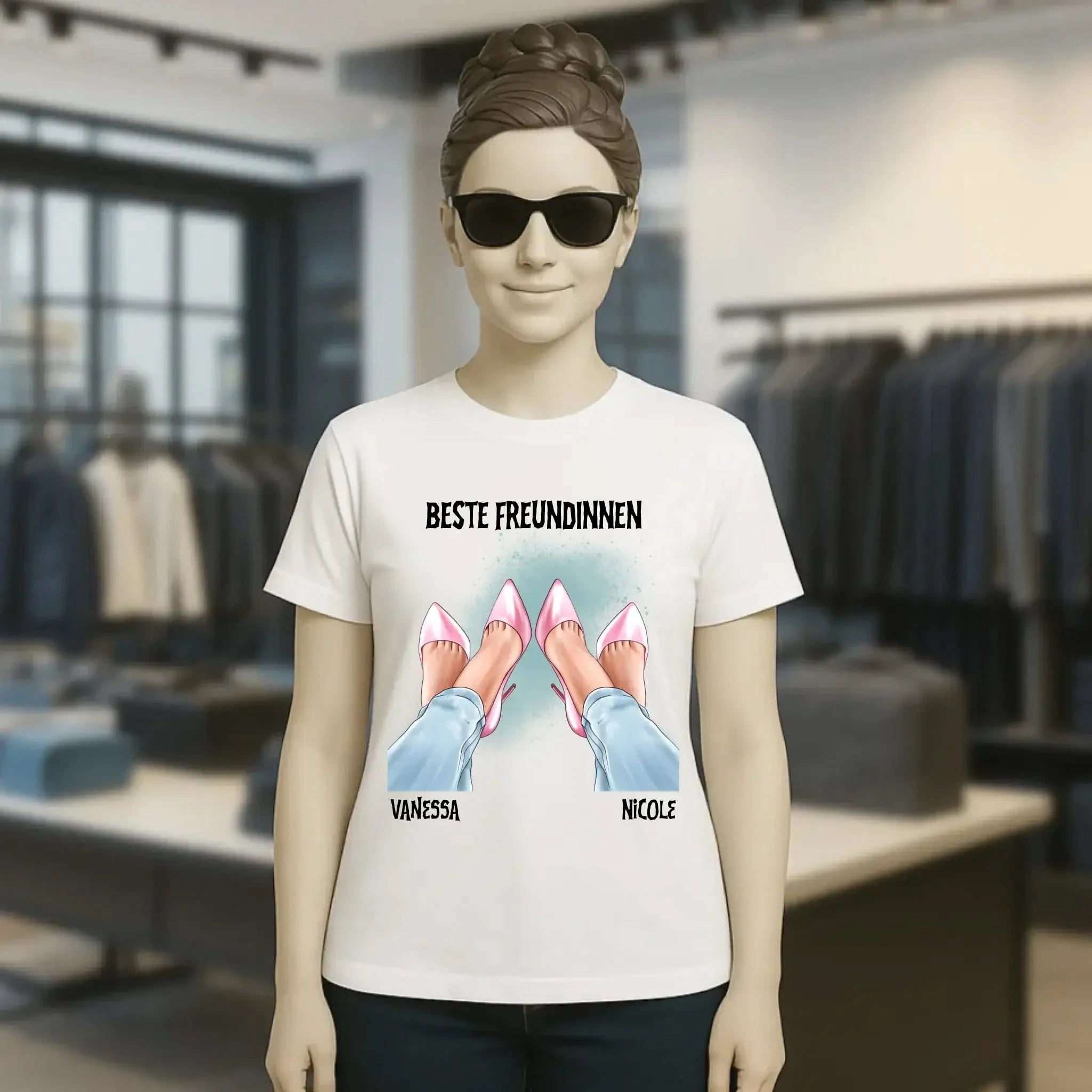 Beste Freundinnen Beine • Ladies Premium T-Shirt XS-2XL aus Bio-Baumwolle für Damen • Exklusivdesign • personalisiert