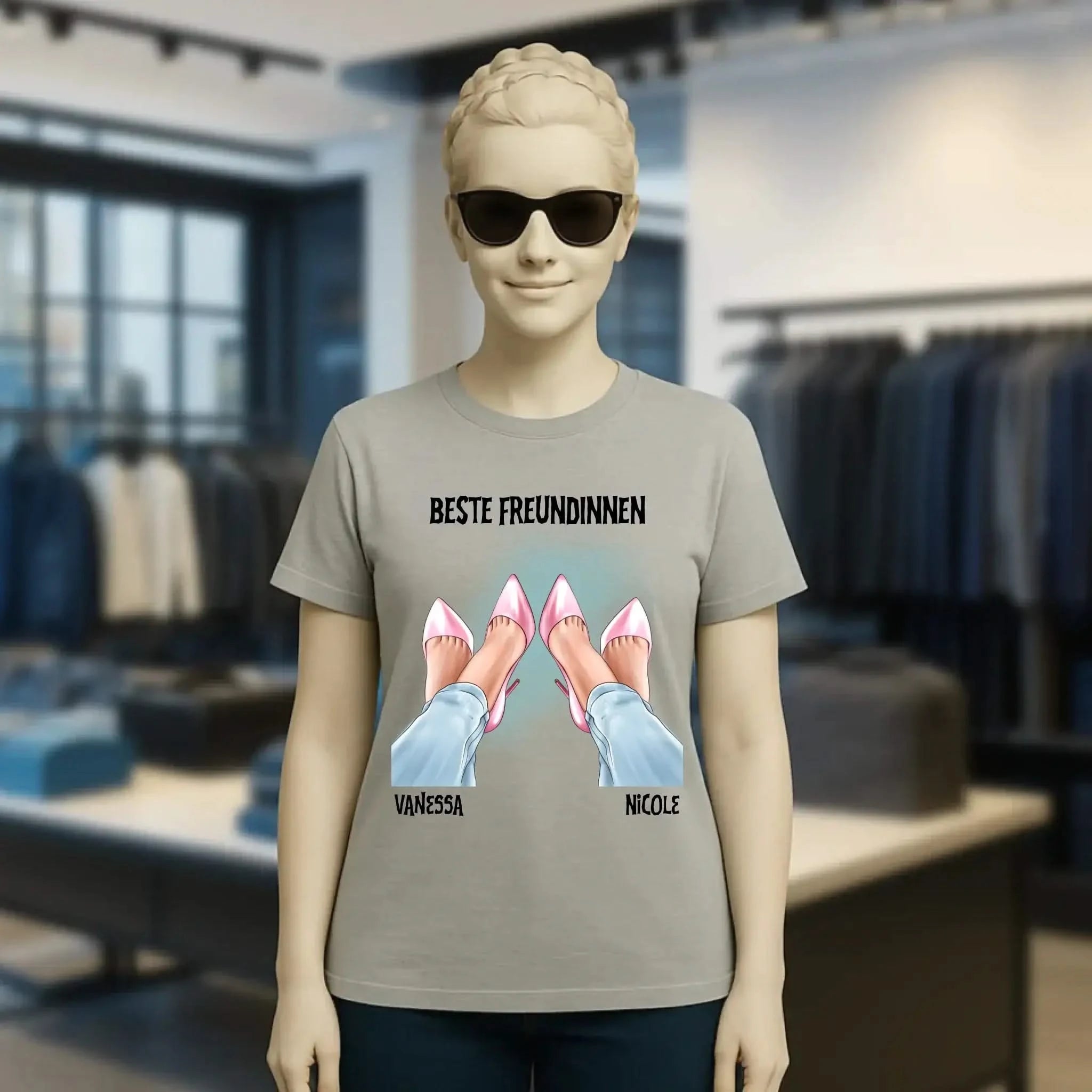 Beste Freundinnen Beine • Ladies Premium T-Shirt XS-2XL aus Bio-Baumwolle für Damen • Exklusivdesign • personalisiert