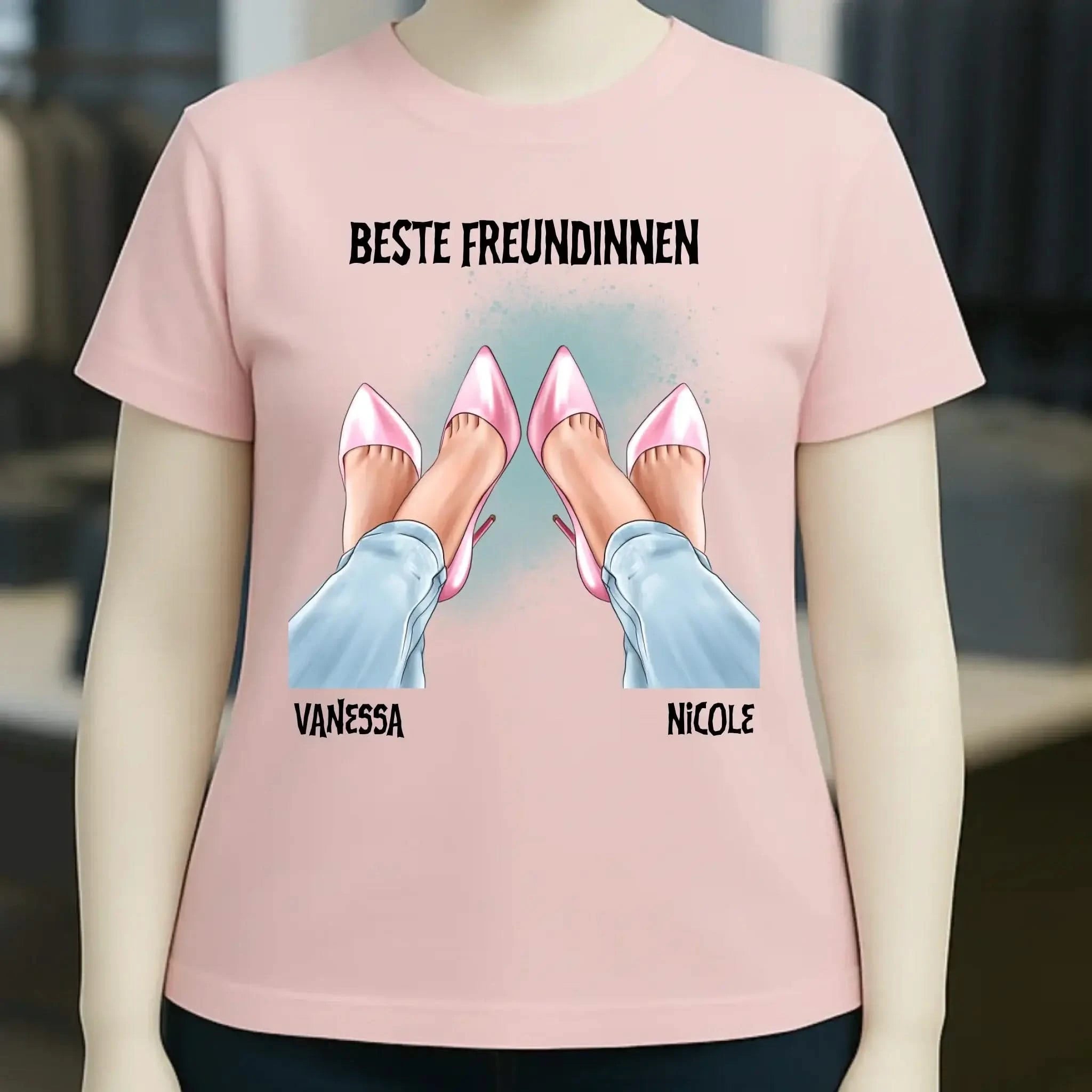 Beste Freundinnen Beine • Ladies Premium T-Shirt XS-2XL aus Bio-Baumwolle für Damen • Exklusivdesign • personalisiert