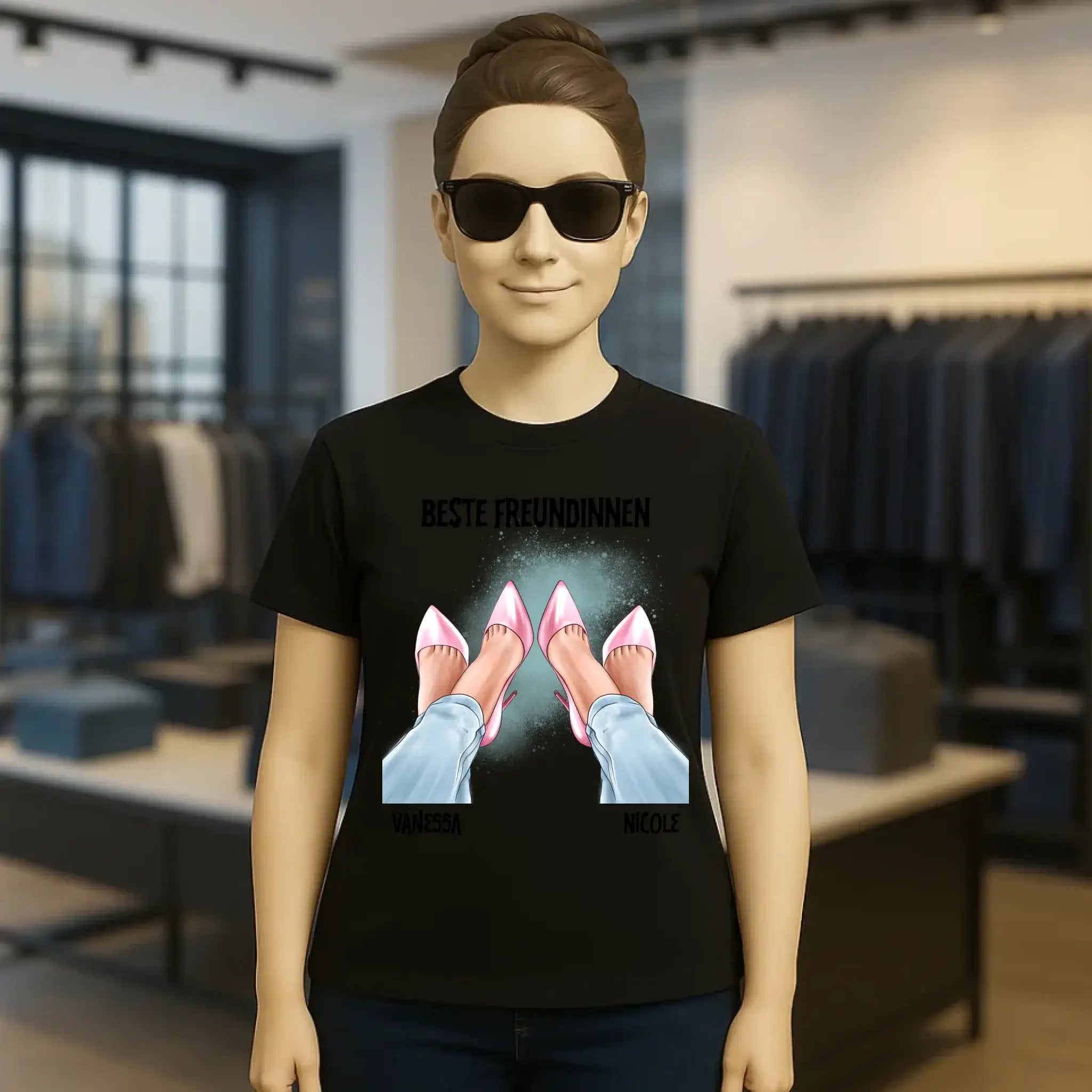 Beste Freundinnen Beine • Ladies Premium T-Shirt XS-2XL aus Bio-Baumwolle für Damen • Exklusivdesign • personalisiert