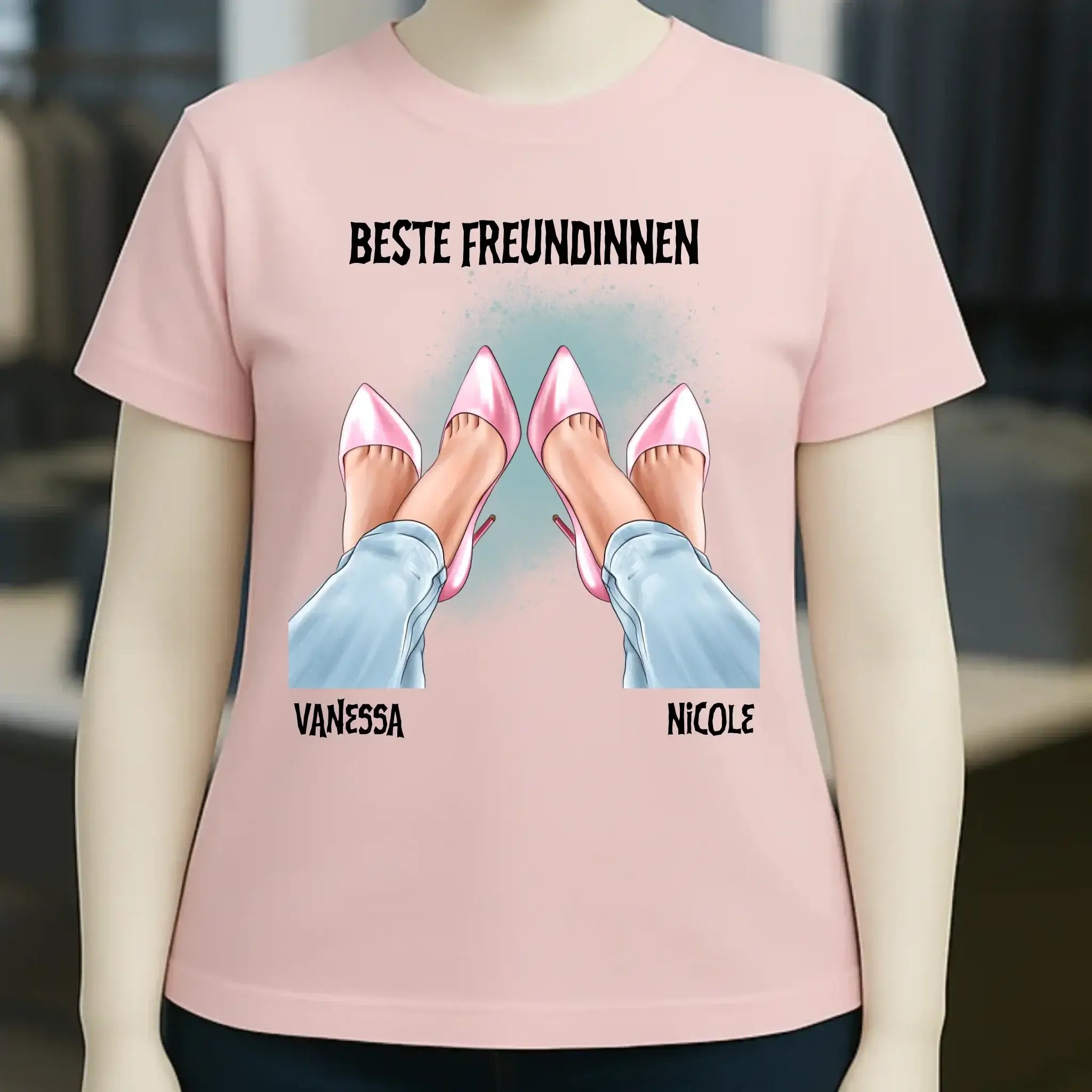 Beste Freundinnen Beine • Ladies Premium T-Shirt XS-2XL aus Bio-Baumwolle für Damen • Exklusivdesign • personalisiert