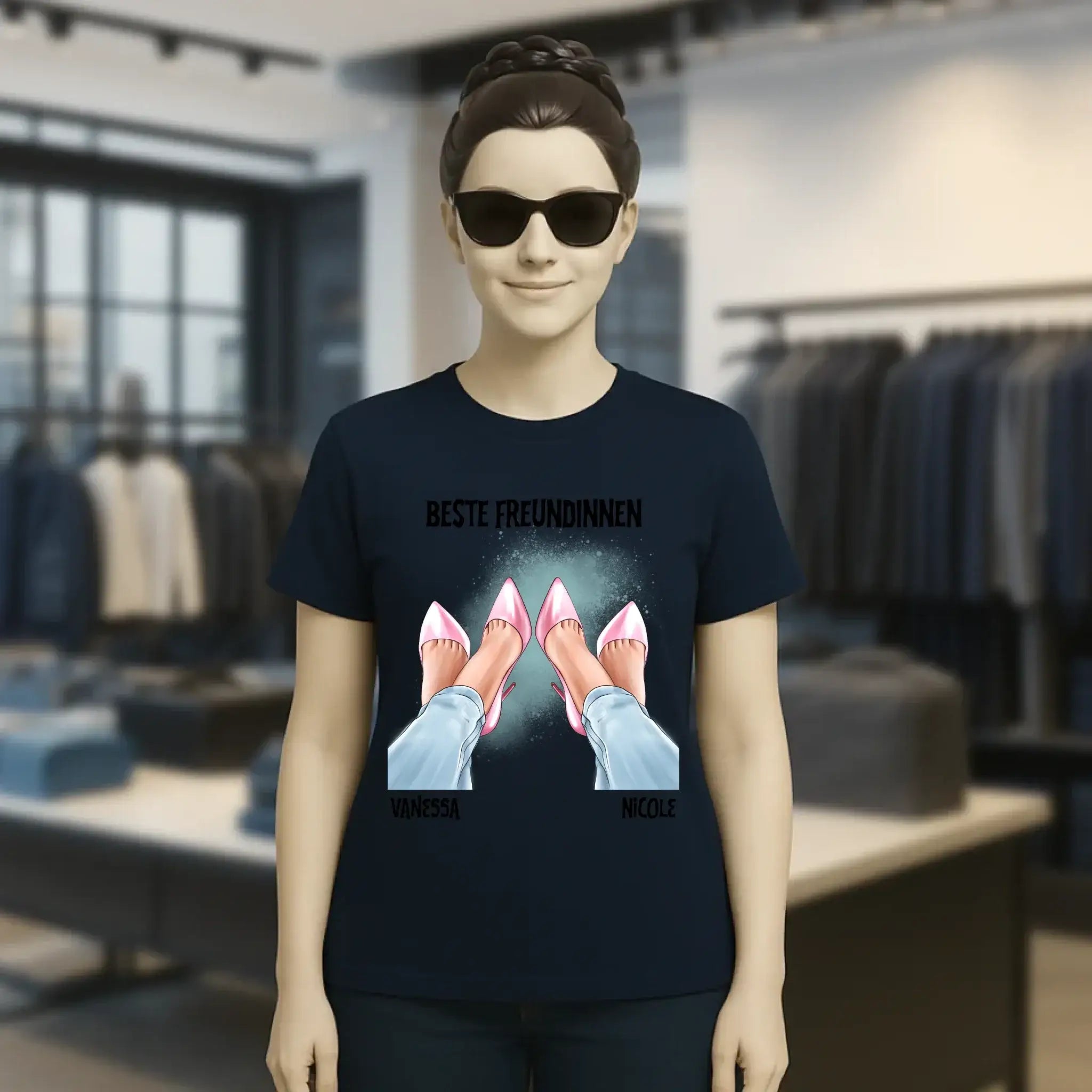 Beste Freundinnen Beine • Ladies Premium T-Shirt XS-2XL aus Bio-Baumwolle für Damen • Exklusivdesign • personalisiert