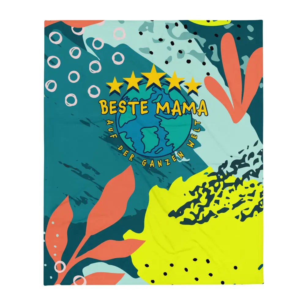 Beste Mama - auf der ganzen Welt! • Kuscheldecke / Tagesdecke - Kuscheldecken