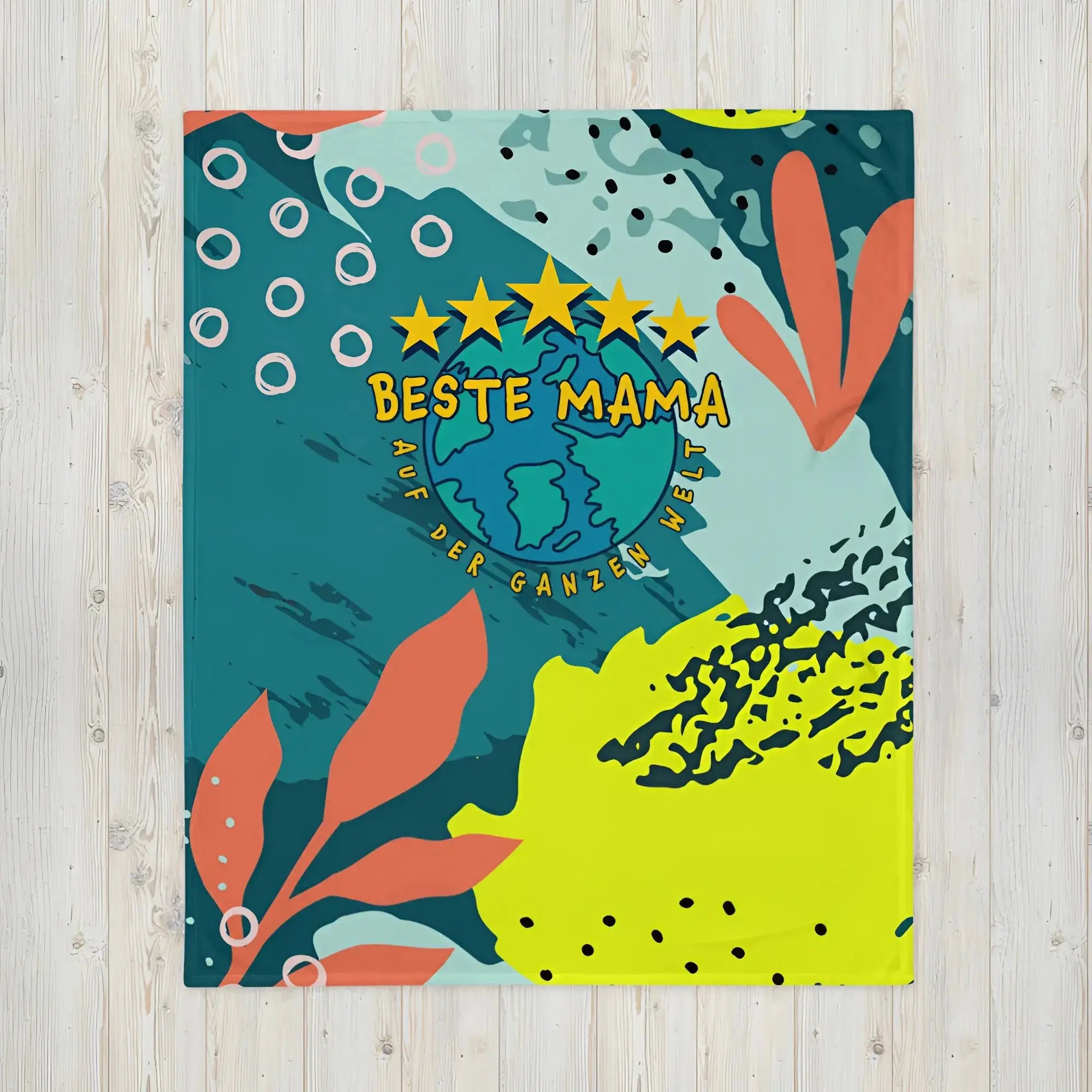Beste Mama - auf der ganzen Welt! • Kuscheldecke / Tagesdecke - Kuscheldecken