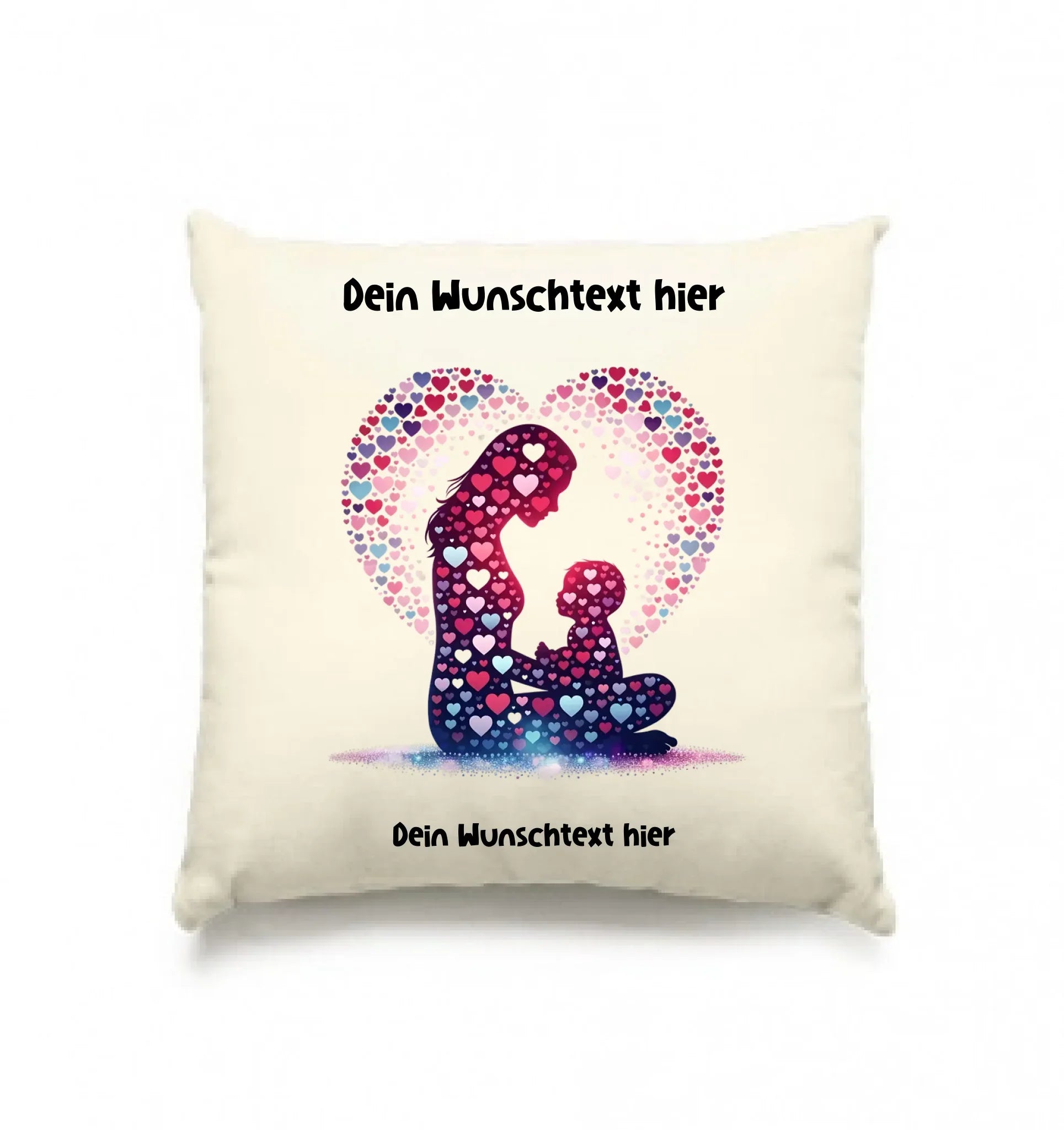 Beste Mama Wunschtext • mehrere Artikel • ’Statement-Collection’ • Mein Motiv • Kissen / Natur / 40cm-x-40cm