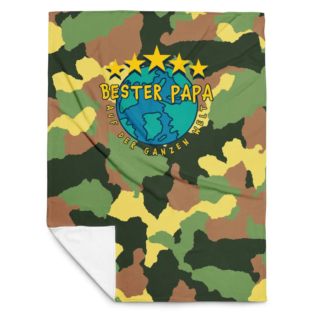 Bester Papa - auf der ganzen Welt! • Kuscheldecke / Tagesdecke - Kuscheldecken