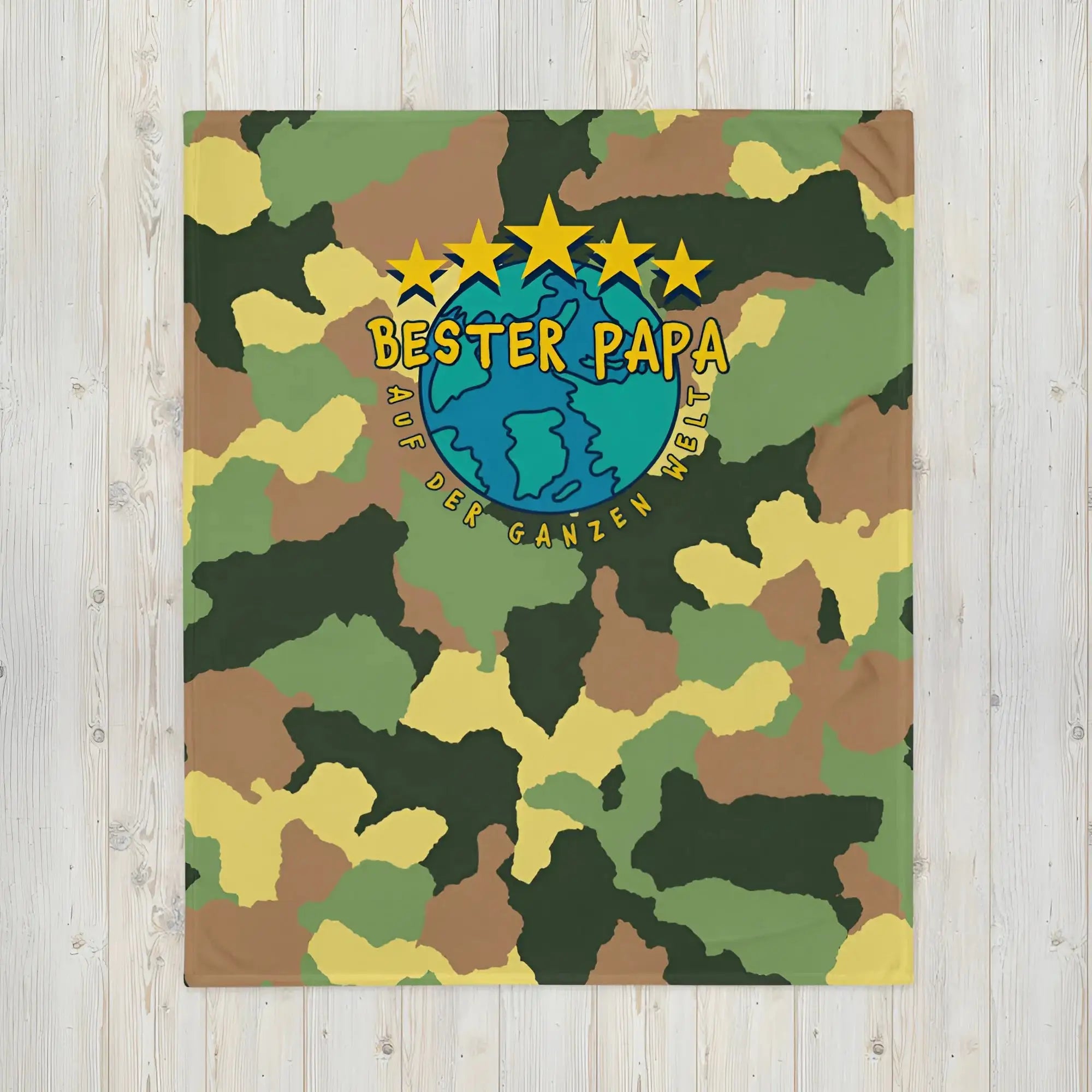 Bester Papa - auf der ganzen Welt! • Kuscheldecke / Tagesdecke - Kuscheldecken