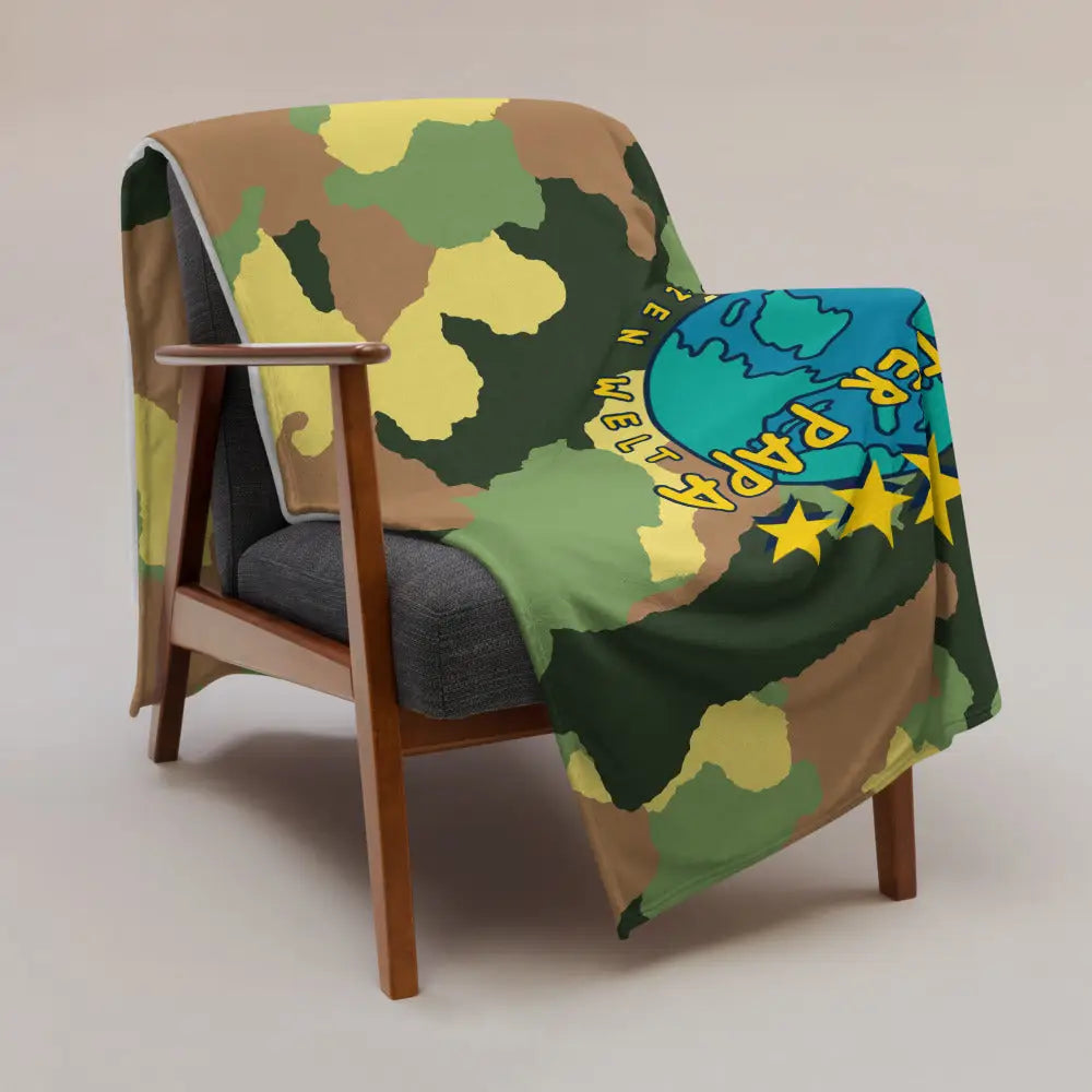 Bester Papa - auf der ganzen Welt! • Kuscheldecke / Tagesdecke - Kuscheldecken