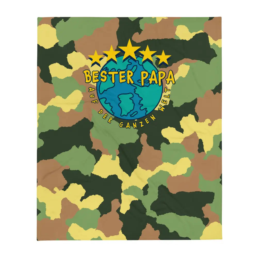 Bester Papa - auf der ganzen Welt! • Kuscheldecke / Tagesdecke - Kuscheldecken