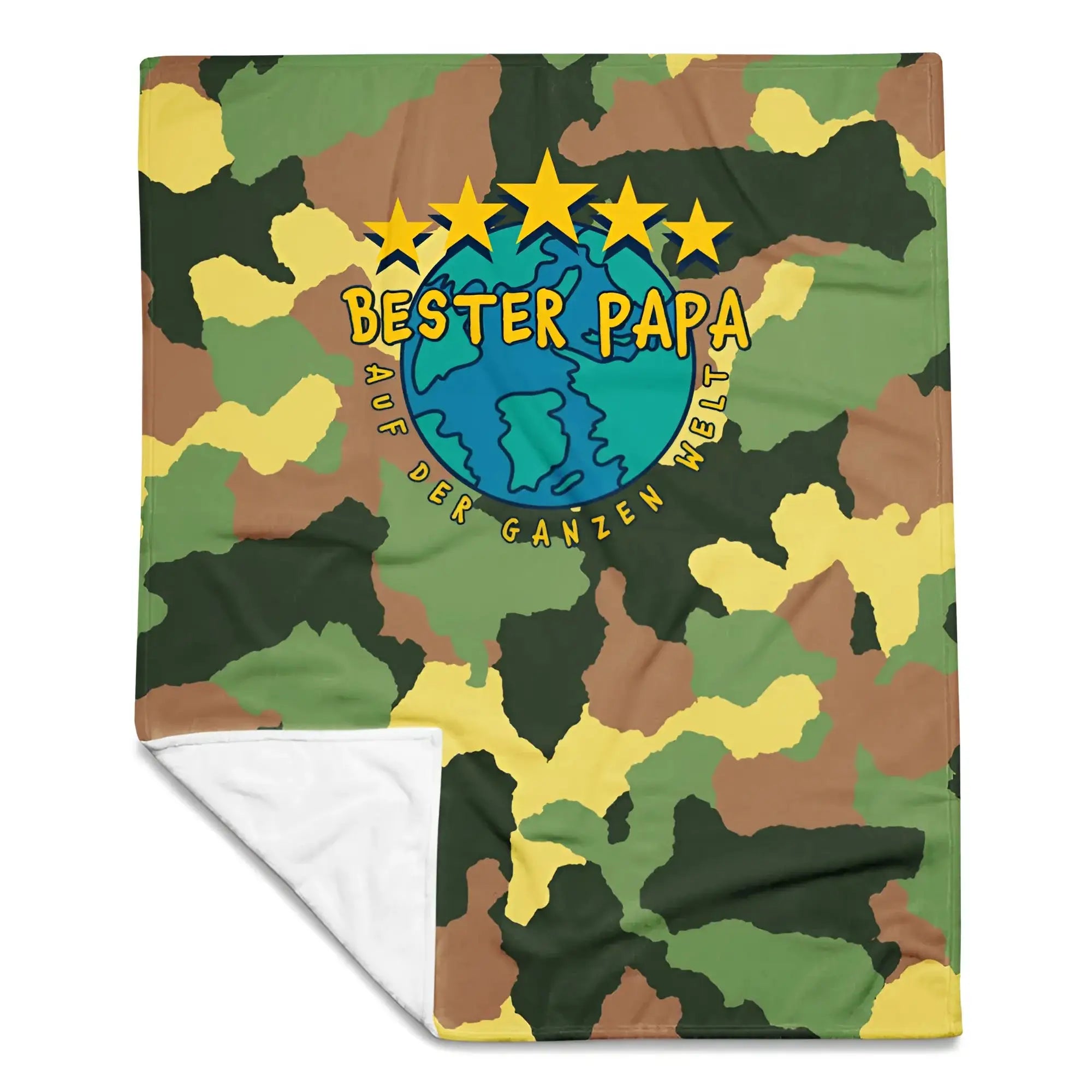 Bester Papa - auf der ganzen Welt! • Kuscheldecke / Tagesdecke - Kuscheldecken