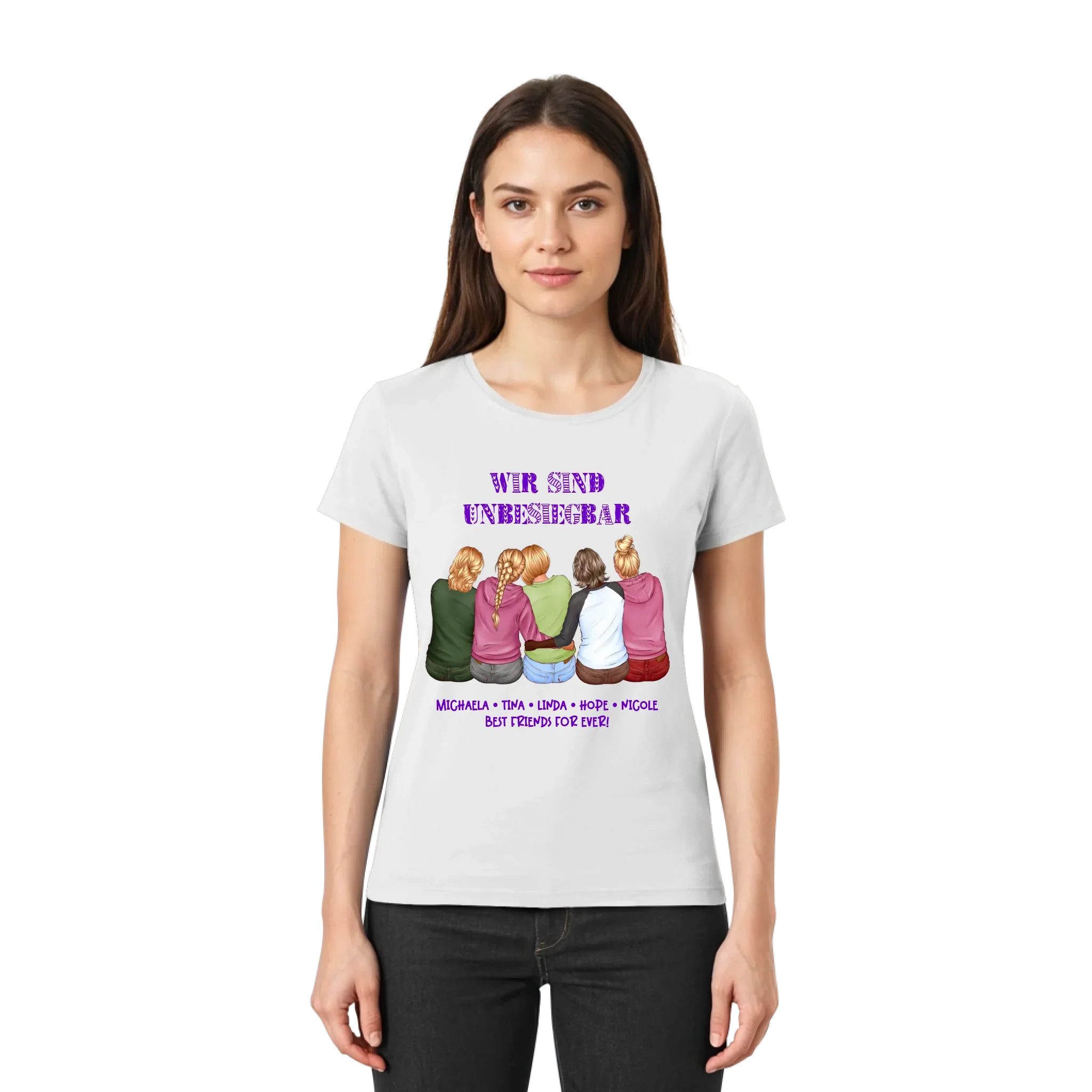 Besties: 2-5 Freundinnen • mehrere Artikel • ’Statement-Collection’ • Wunschtext • personalisierte Figuren