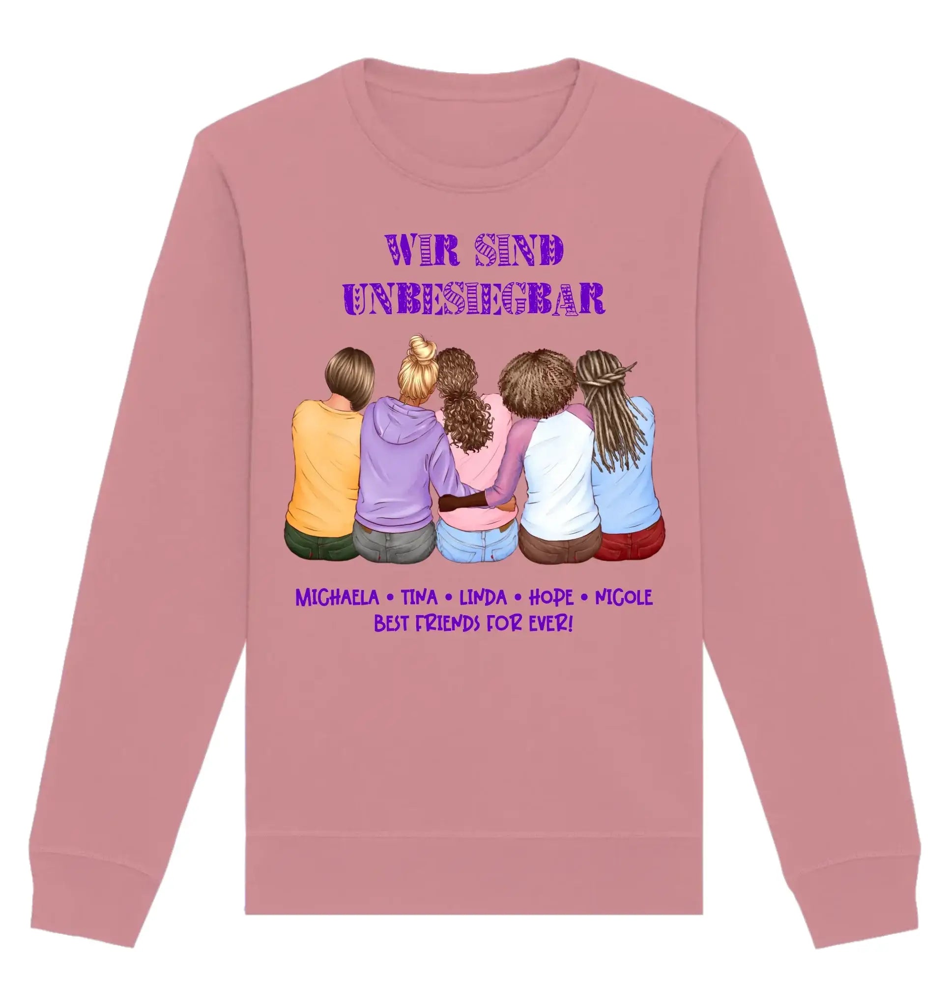 Besties: 2-5 Freundinnen • mehrere Artikel • ’Statement-Collection’ • Wunschtext • personalisierte Figuren - Unisex