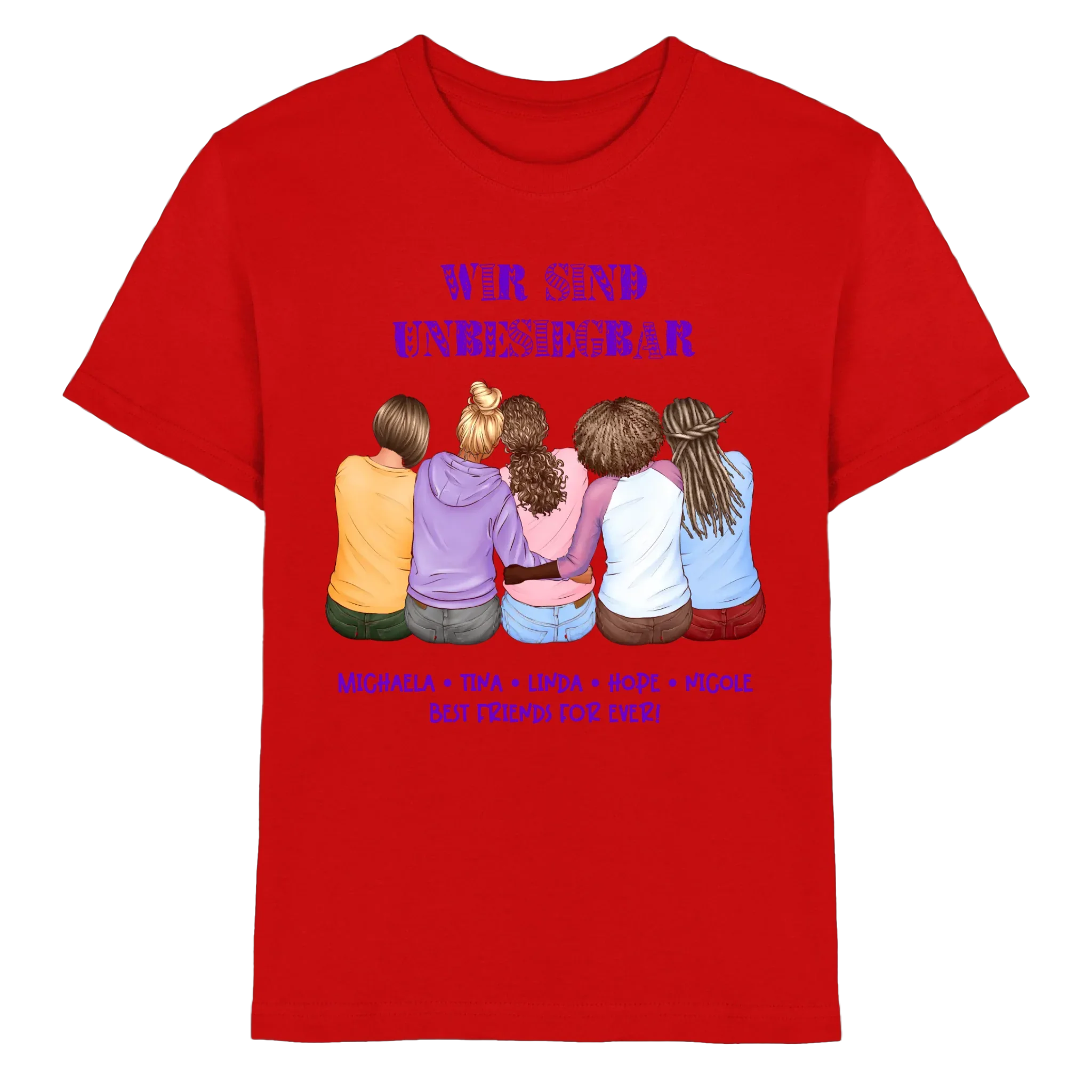 Besties: 2-5 Freundinnen • mehrere Artikel • ’Statement-Collection’ • Wunschtext • personalisierte Figuren - Premium