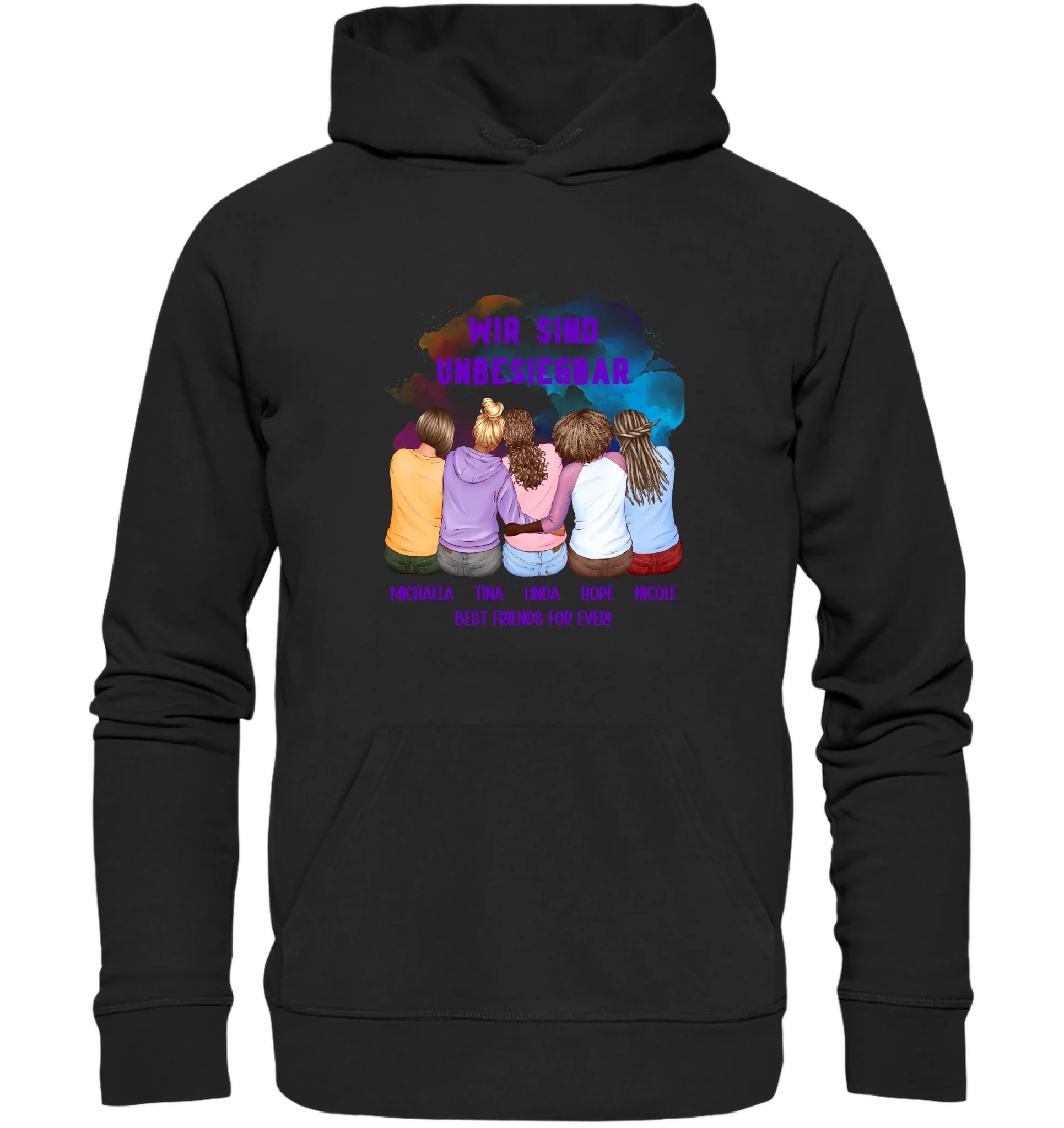 Besties: 2-5 Freundinnen • mehrere Artikel • ’Statement-Collection’ • Wunschtext • personalisierte Figuren - Unisex