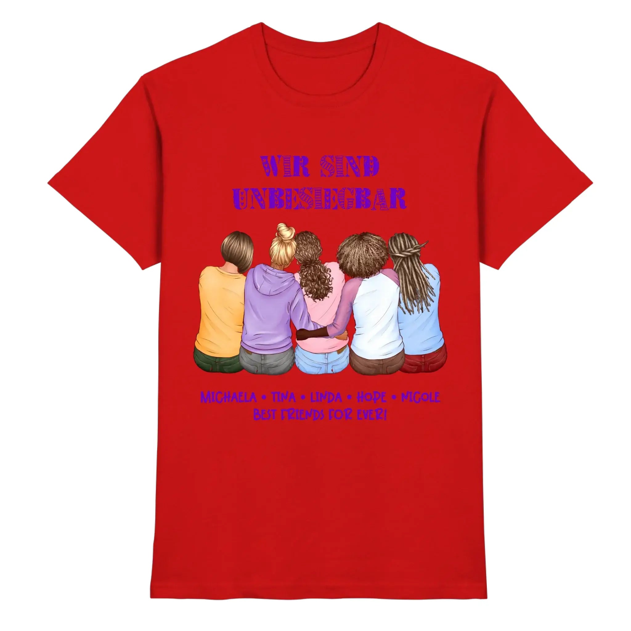 Besties: 2-5 Freundinnen • mehrere Artikel • ’Statement-Collection’ • Wunschtext • personalisierte Figuren - Premium