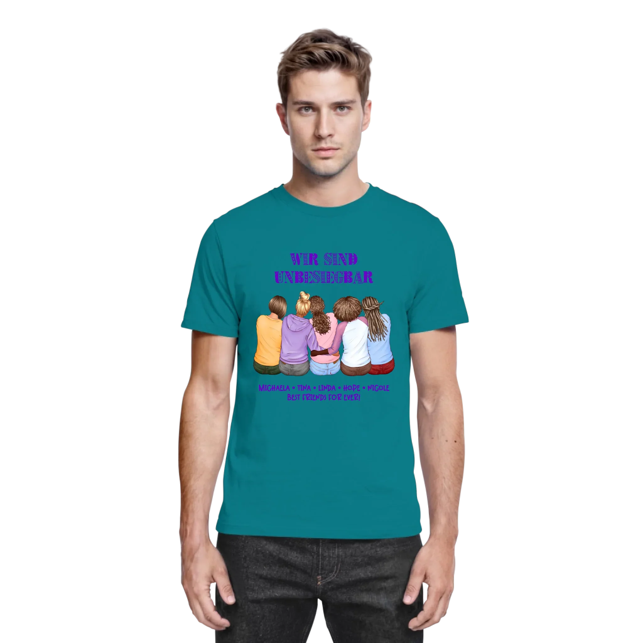 Besties: 2-5 Freundinnen • mehrere Artikel • ’Statement-Collection’ • Wunschtext • personalisierte Figuren