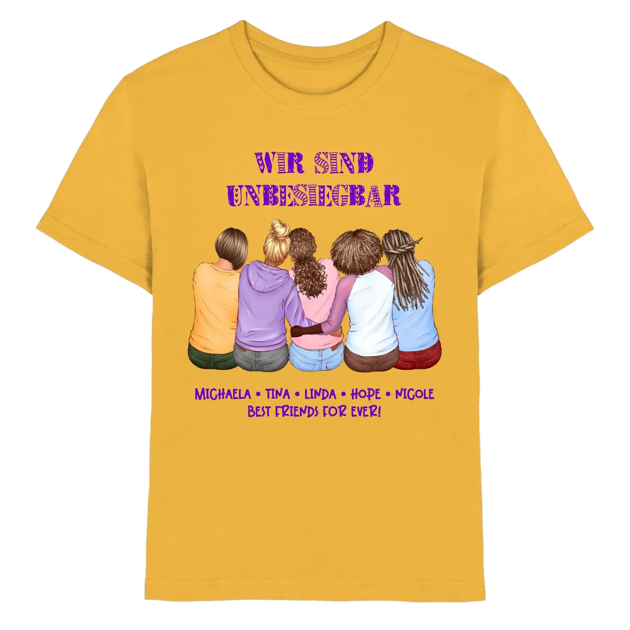 Besties: 2-5 Freundinnen • mehrere Artikel • ’Statement-Collection’ • Wunschtext • personalisierte Figuren - Premium