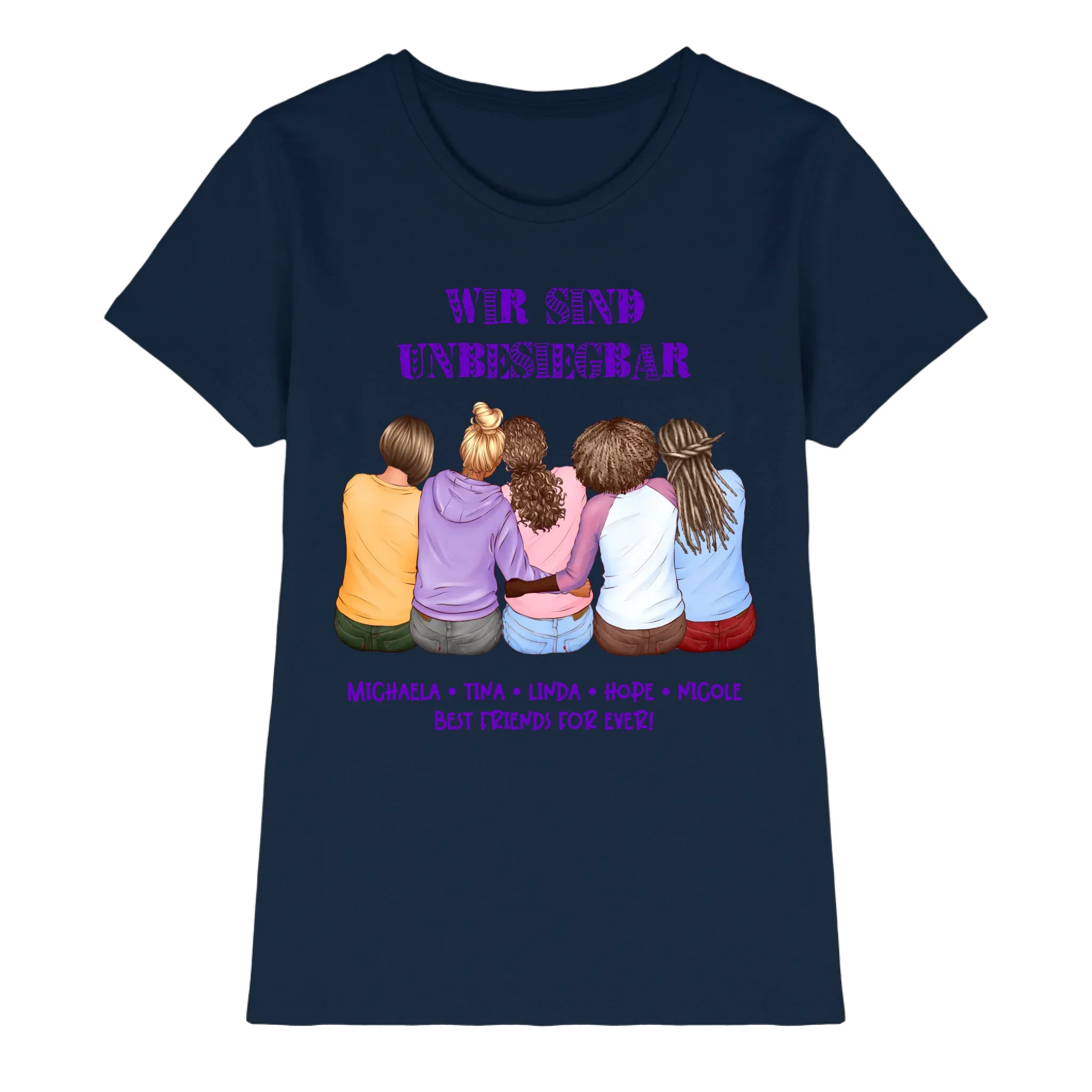 Besties: 2-5 Freundinnen • mehrere Artikel • ’Statement-Collection’ • Wunschtext • personalisierte Figuren - Premium