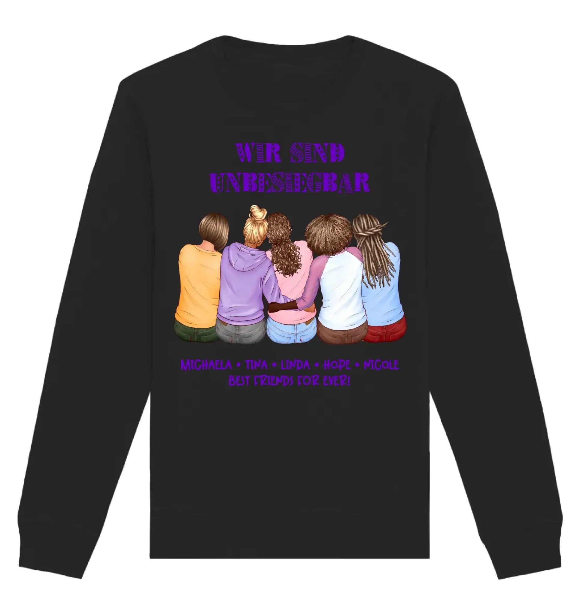 Besties: 2-5 Freundinnen • mehrere Artikel • ’Statement-Collection’ • Wunschtext • personalisierte Figuren - Unisex