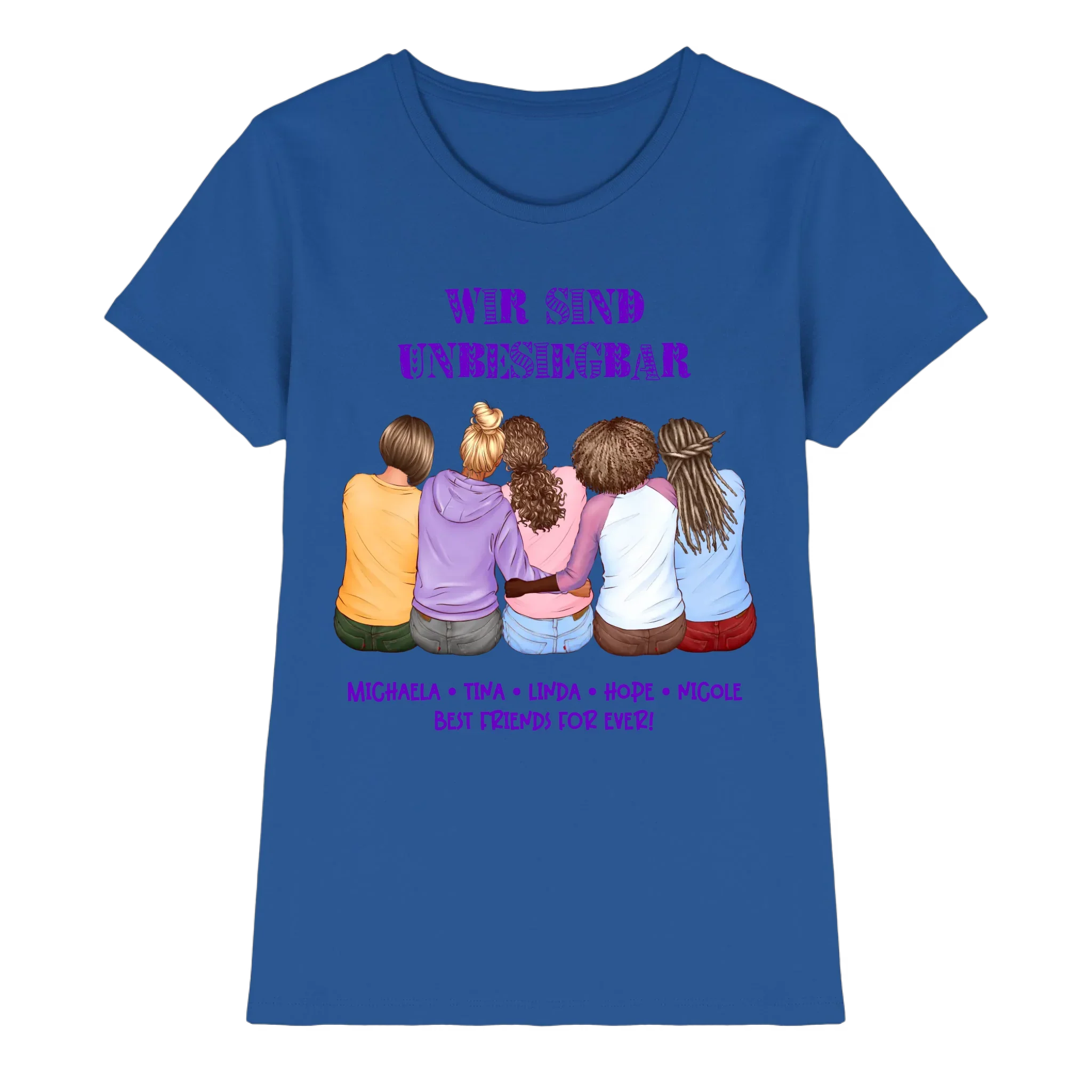 Besties: 2-5 Freundinnen • mehrere Artikel • ’Statement-Collection’ • Wunschtext • personalisierte Figuren - Premium