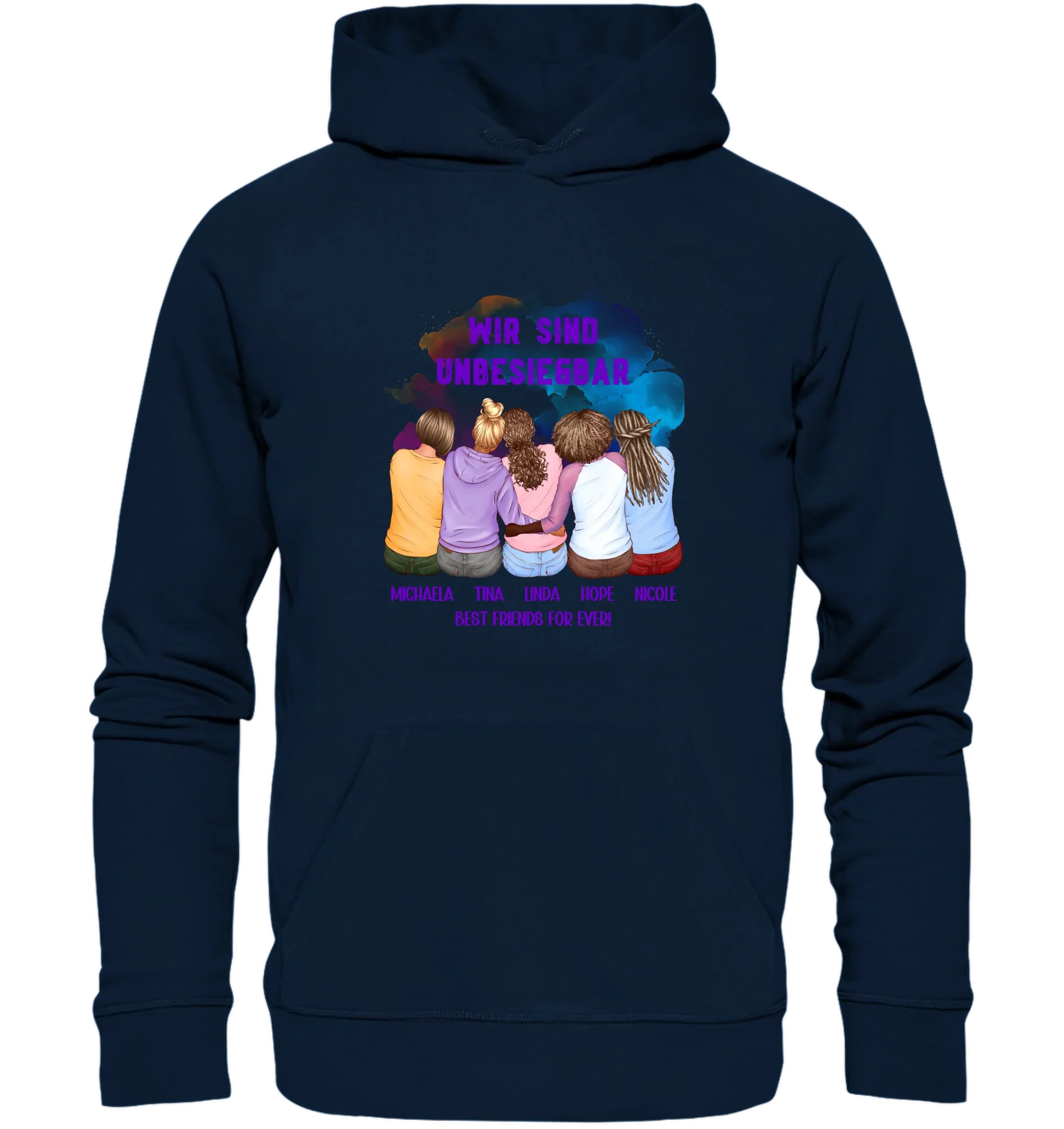 Besties: 2-5 Freundinnen • mehrere Artikel • ’Statement-Collection’ • Wunschtext • personalisierte Figuren - Unisex