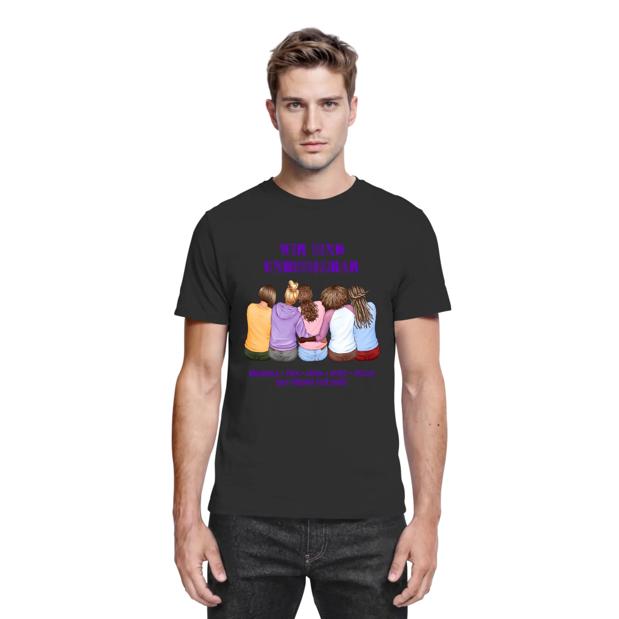 Besties: 2-5 Freundinnen • mehrere Artikel • ’Statement-Collection’ • Wunschtext • personalisierte Figuren