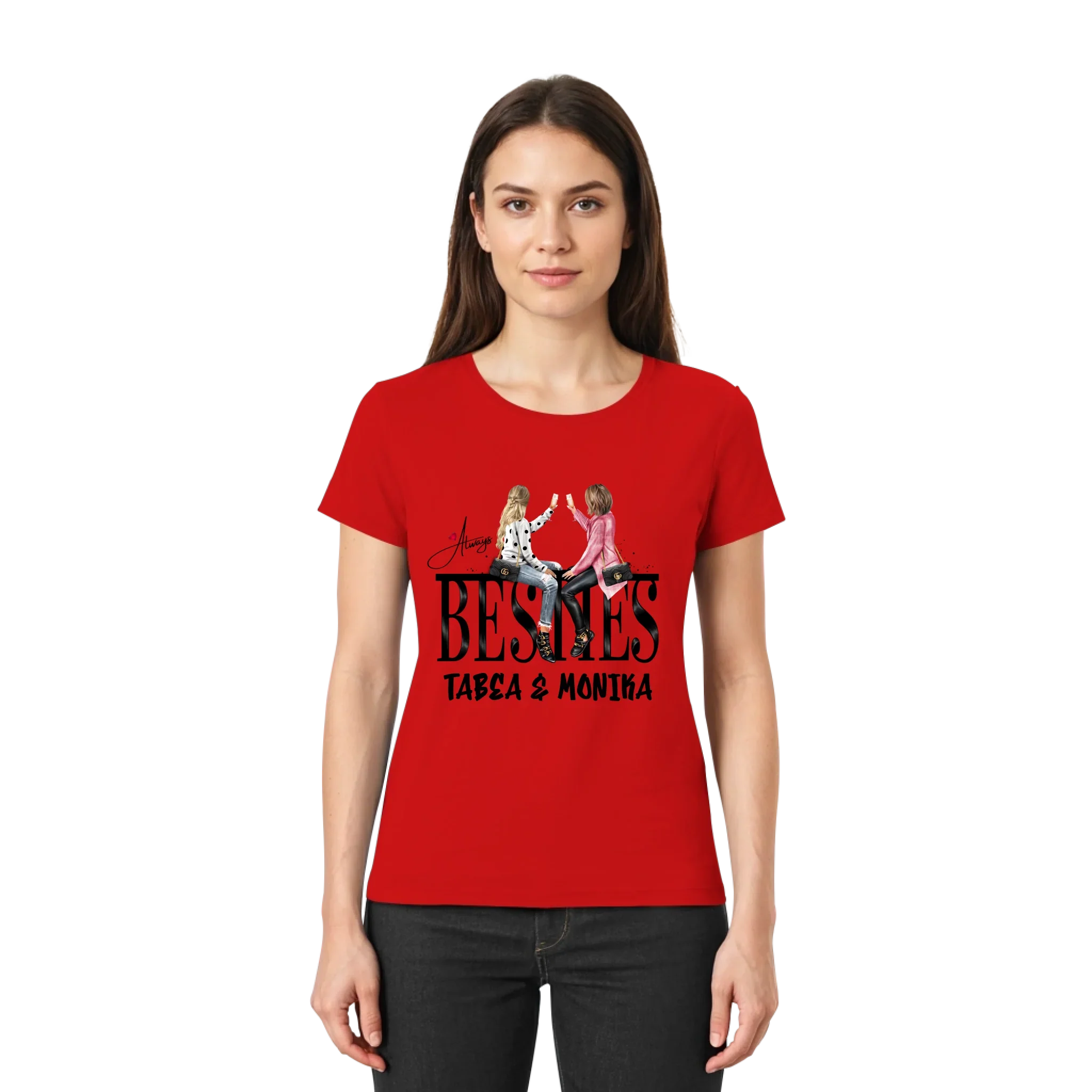 Besties: Girls on Text • mehrere Artikel • ’Statement-Collection’ • Wunschtext • personalisierte Figuren