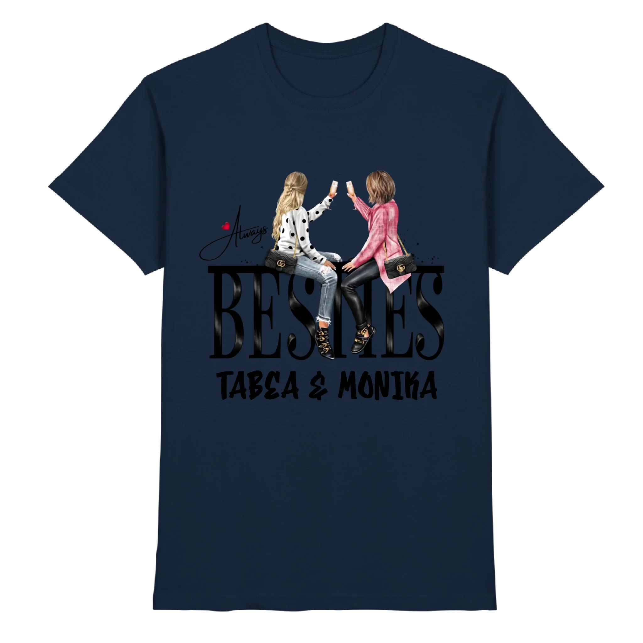 Besties: Girls on Text • mehrere Artikel • ’Statement-Collection’ • Wunschtext • personalisierte Figuren - Premium