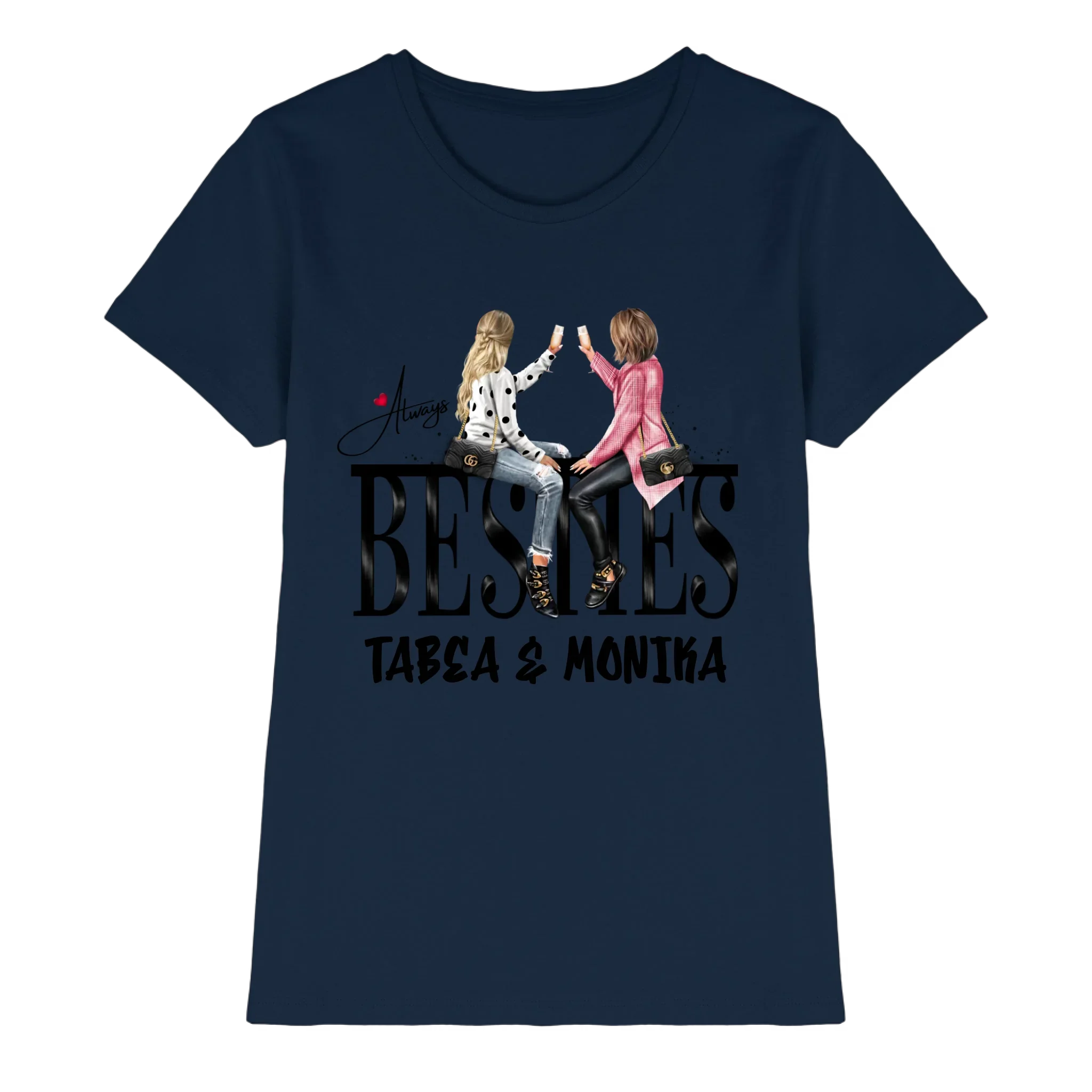 Besties: Girls on Text • mehrere Artikel • ’Statement-Collection’ • Wunschtext • personalisierte Figuren - Premium