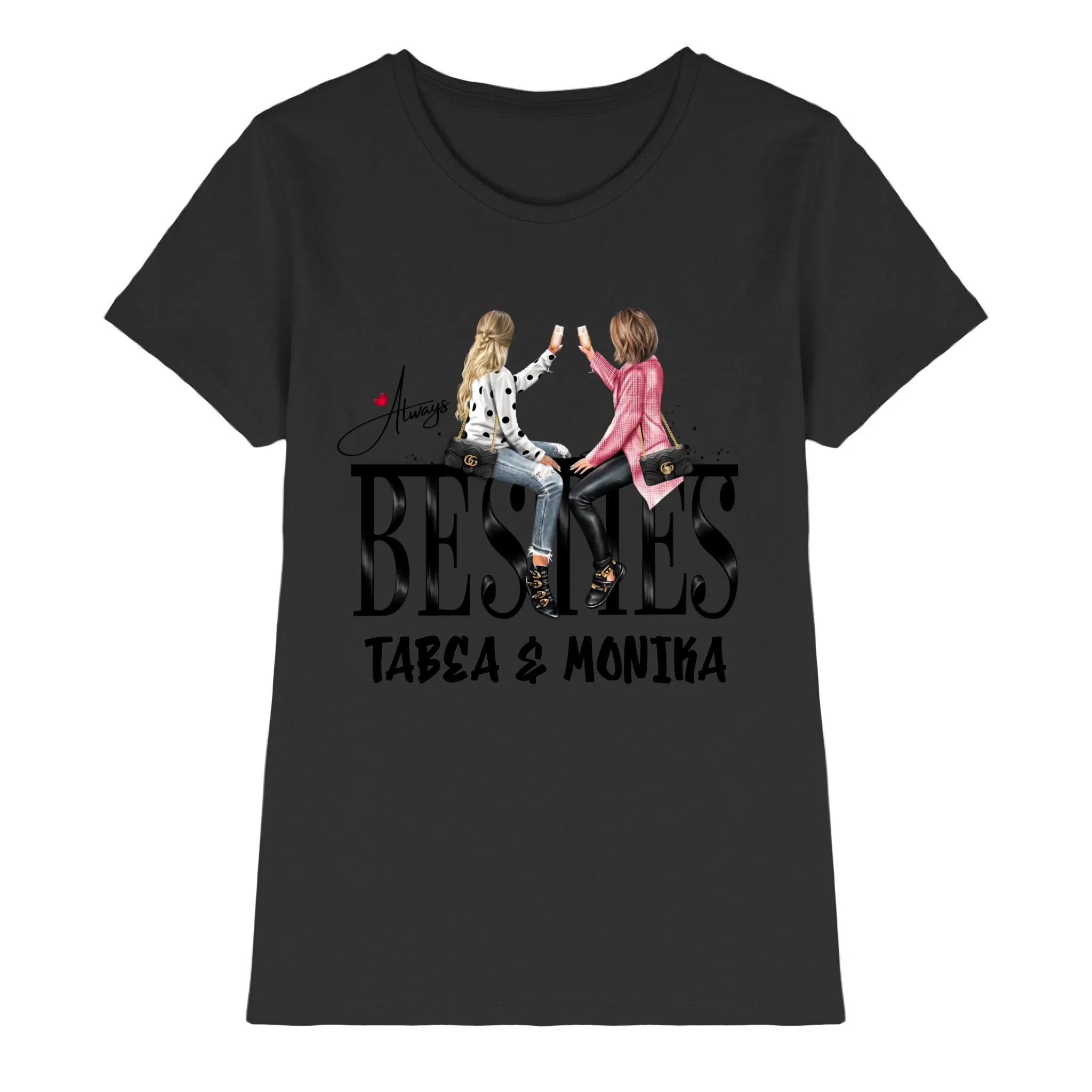 Besties: Girls on Text • mehrere Artikel • ’Statement-Collection’ • Wunschtext • personalisierte Figuren - Premium