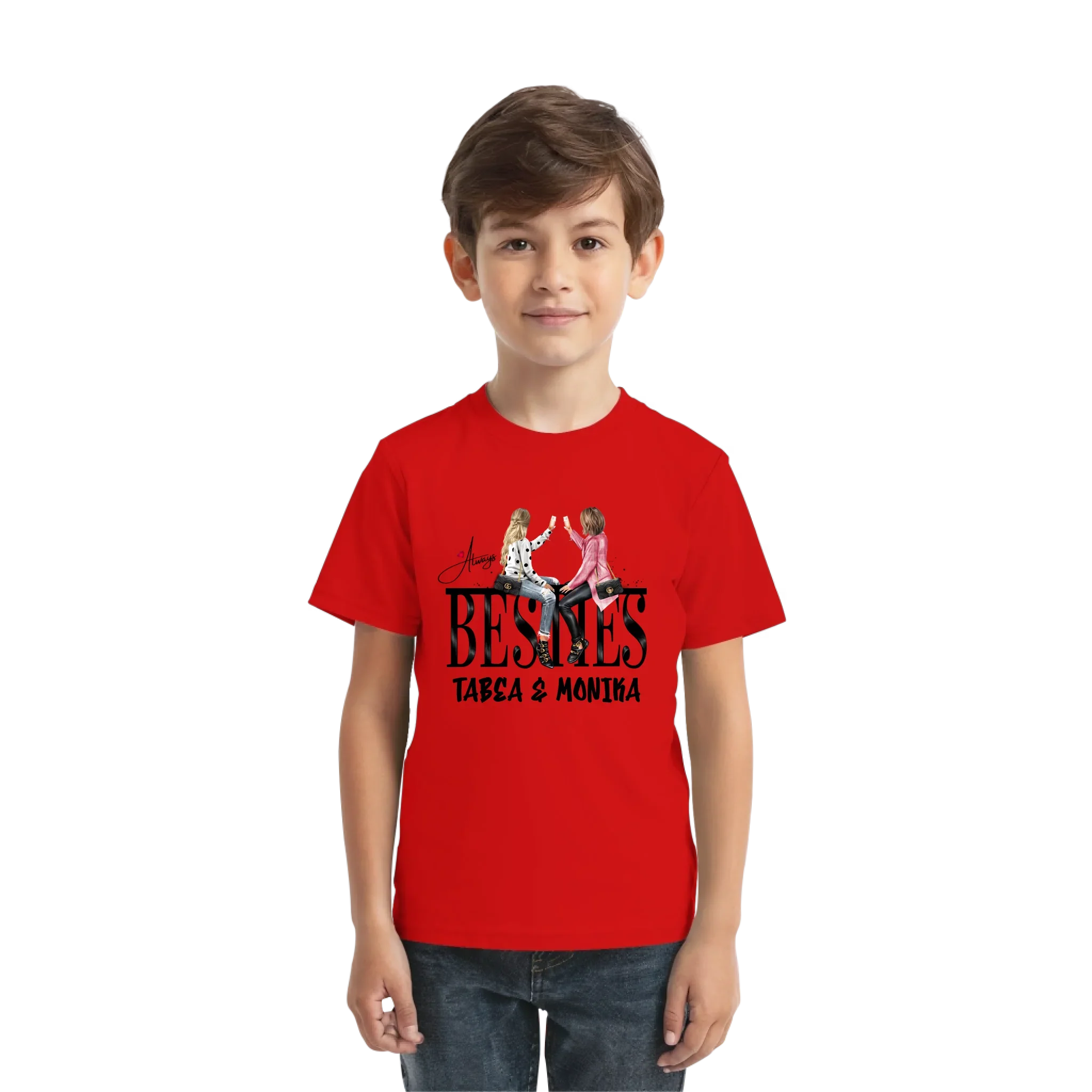 Besties: Girls on Text • mehrere Artikel • ’Statement-Collection’ • Wunschtext • personalisierte Figuren