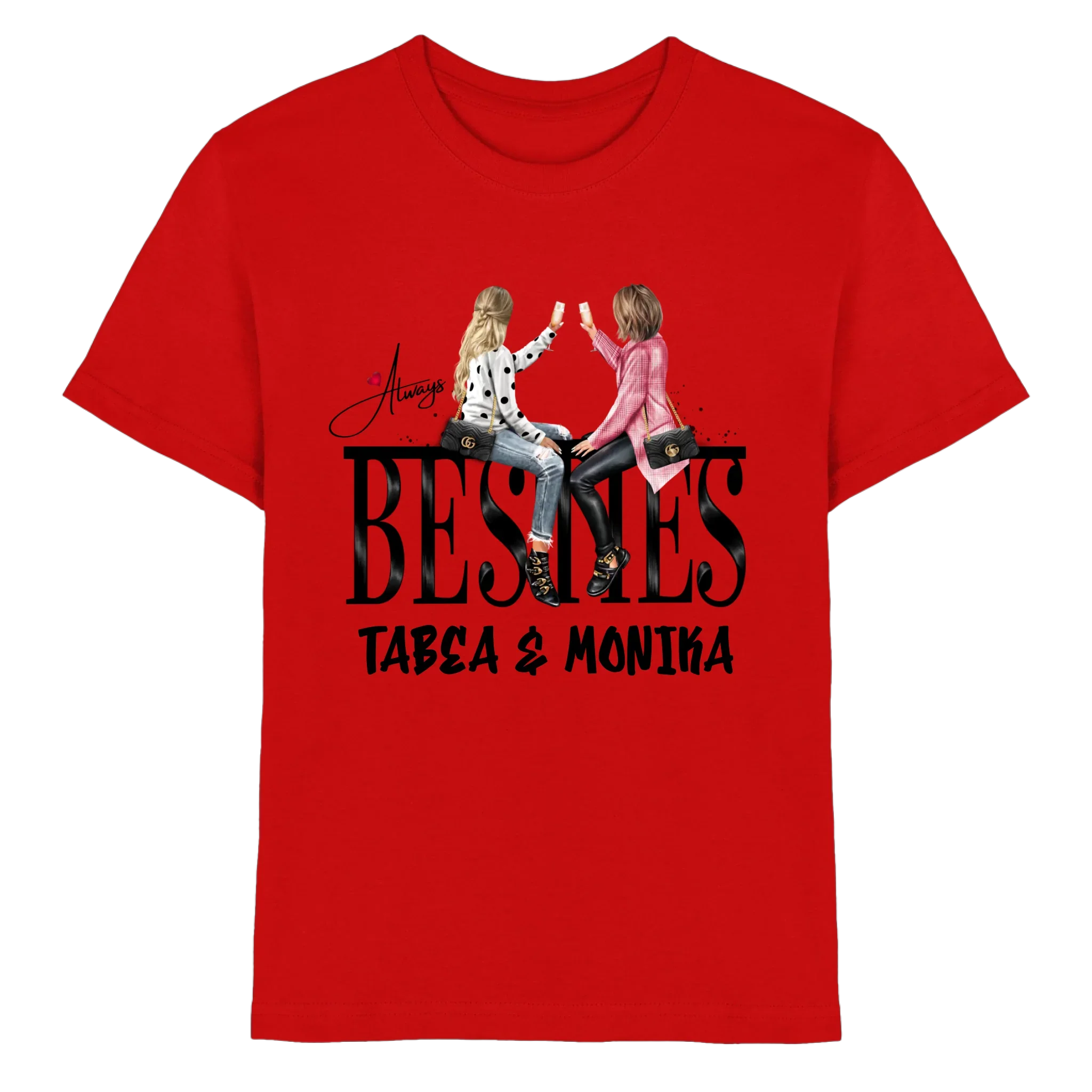 Besties: Girls on Text • mehrere Artikel • ’Statement-Collection’ • Wunschtext • personalisierte Figuren - Premium