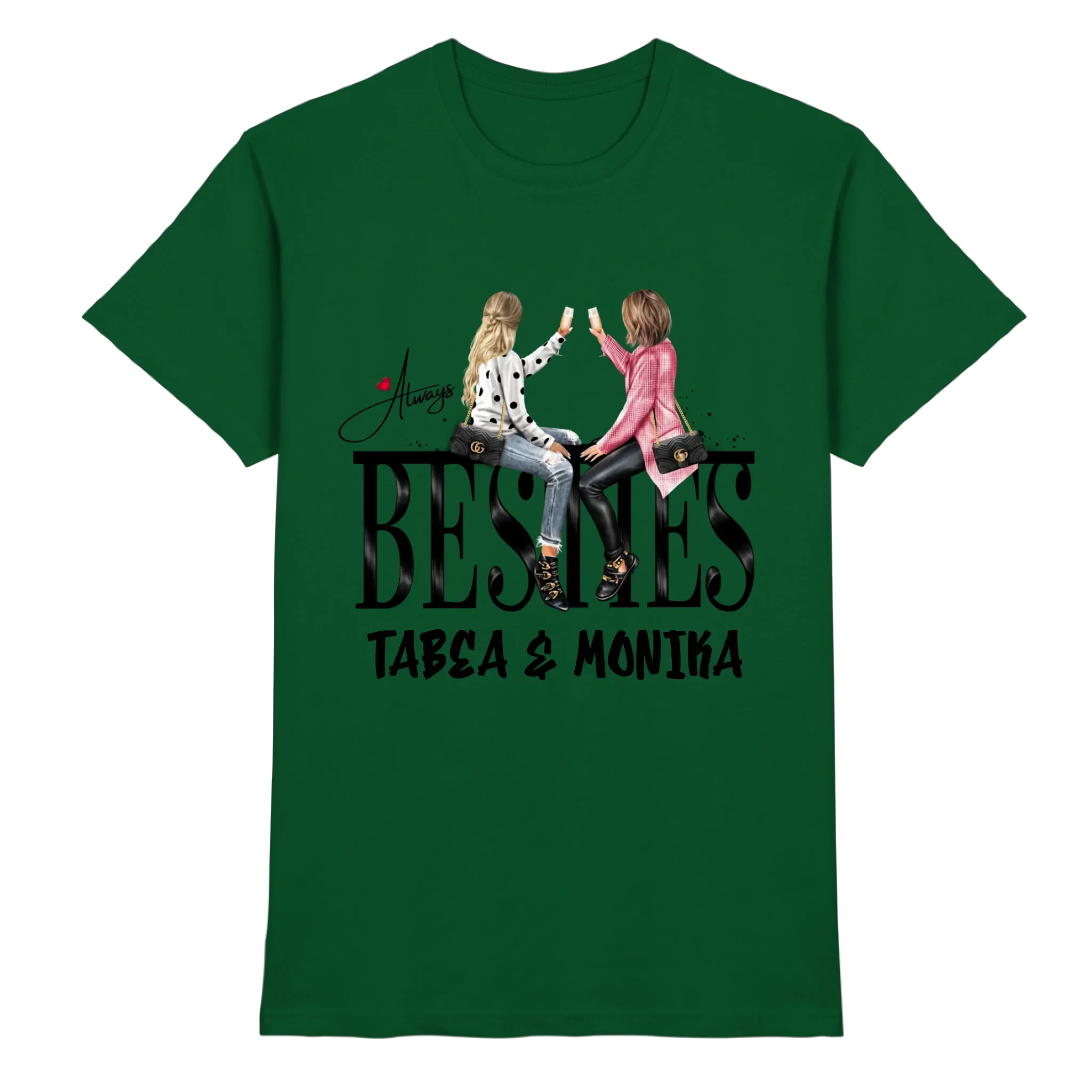 Besties: Girls on Text • mehrere Artikel • ’Statement-Collection’ • Wunschtext • personalisierte Figuren - Premium