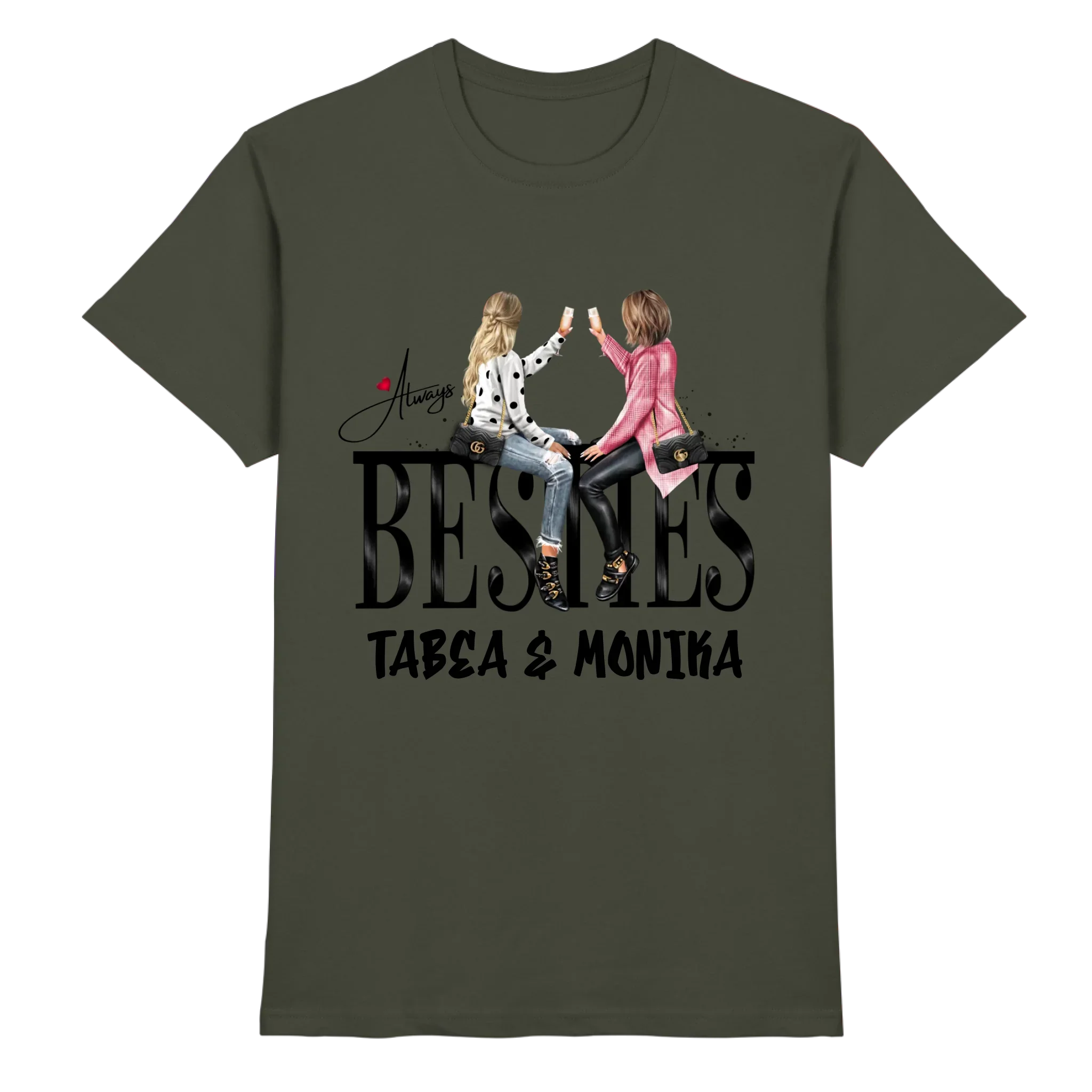 Besties: Girls on Text • mehrere Artikel • ’Statement-Collection’ • Wunschtext • personalisierte Figuren - Premium