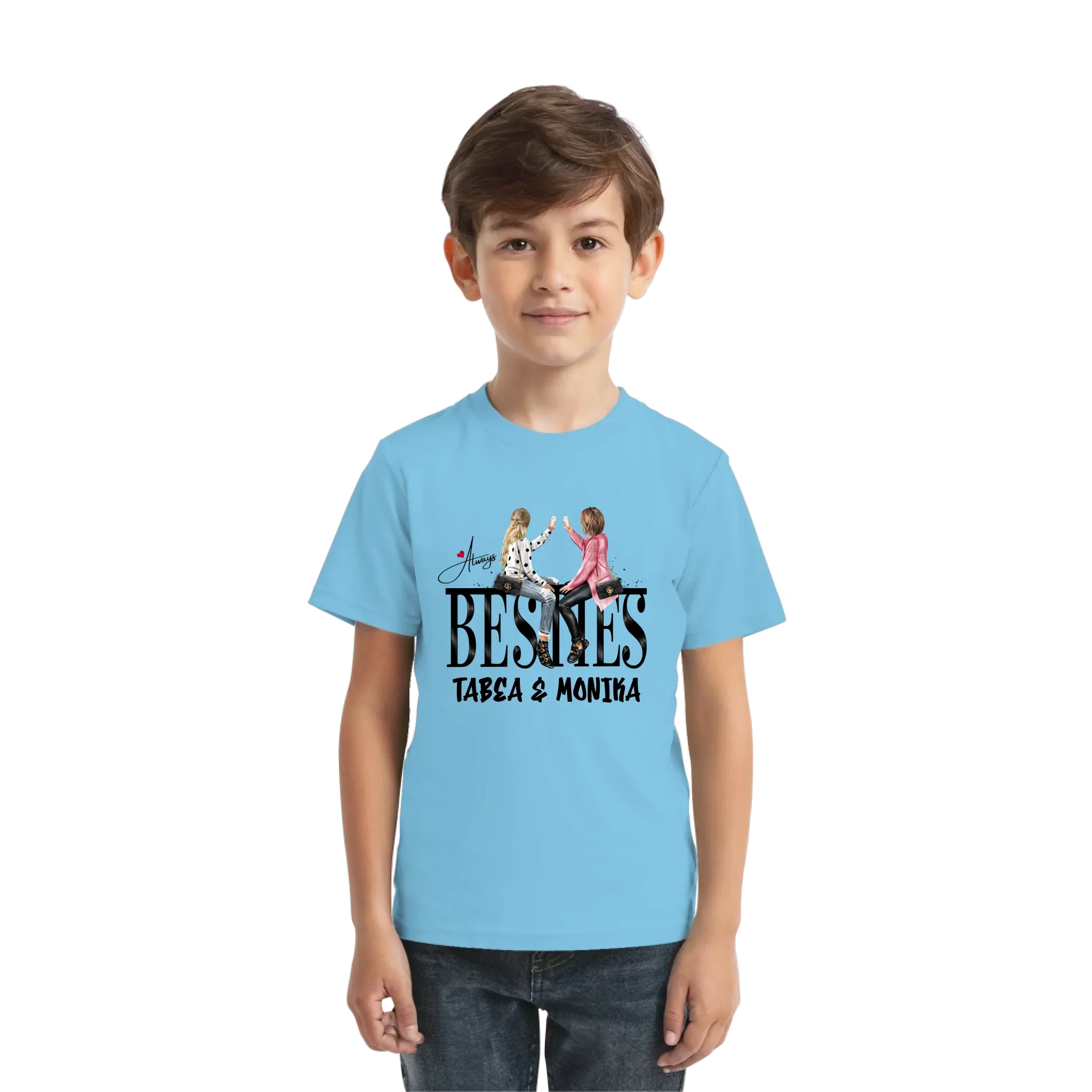 Besties: Girls on Text • mehrere Artikel • ’Statement-Collection’ • Wunschtext • personalisierte Figuren