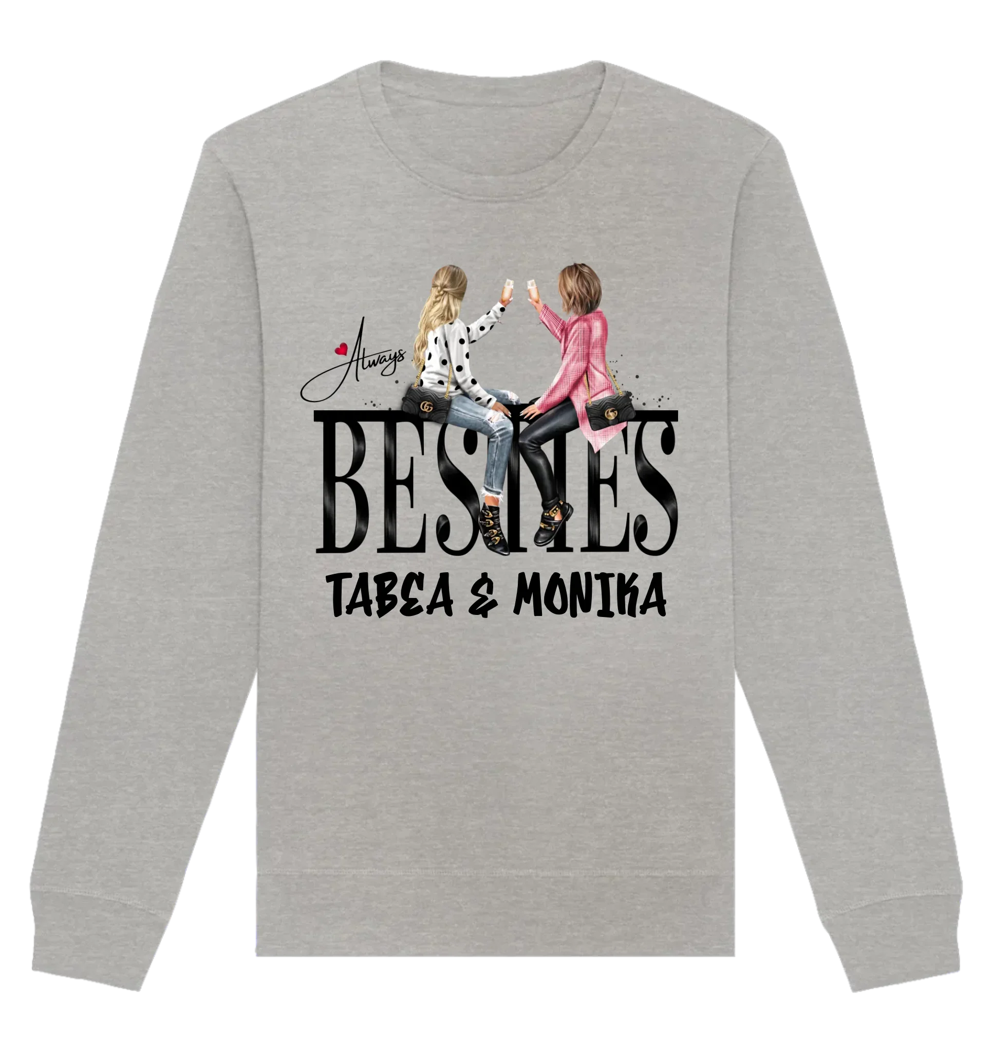 Besties: Girls on Text • mehrere Artikel • ’Statement-Collection’ • Wunschtext • personalisierte Figuren - Unisex