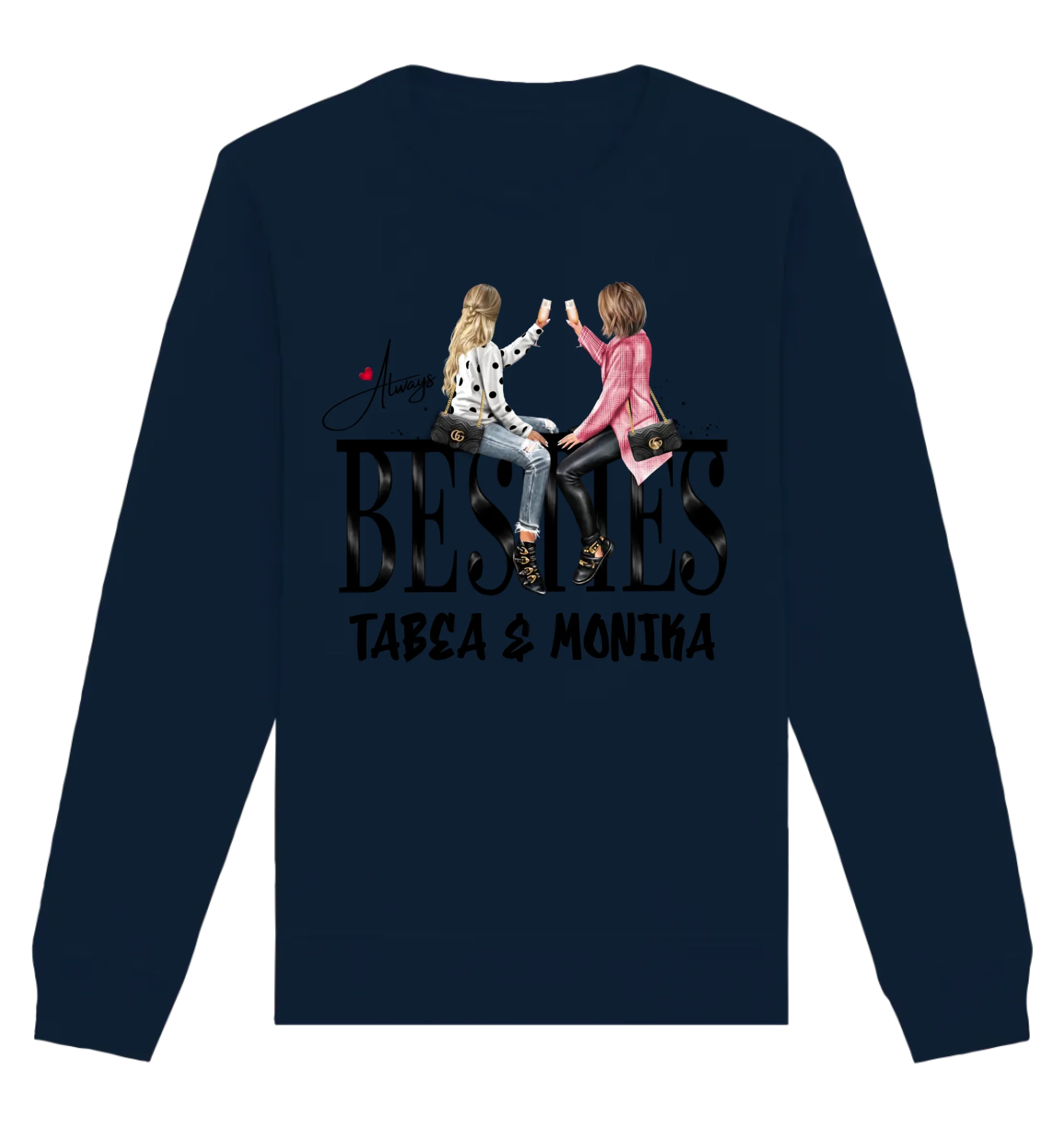 Besties: Girls on Text • mehrere Artikel • ’Statement-Collection’ • Wunschtext • personalisierte Figuren - Unisex