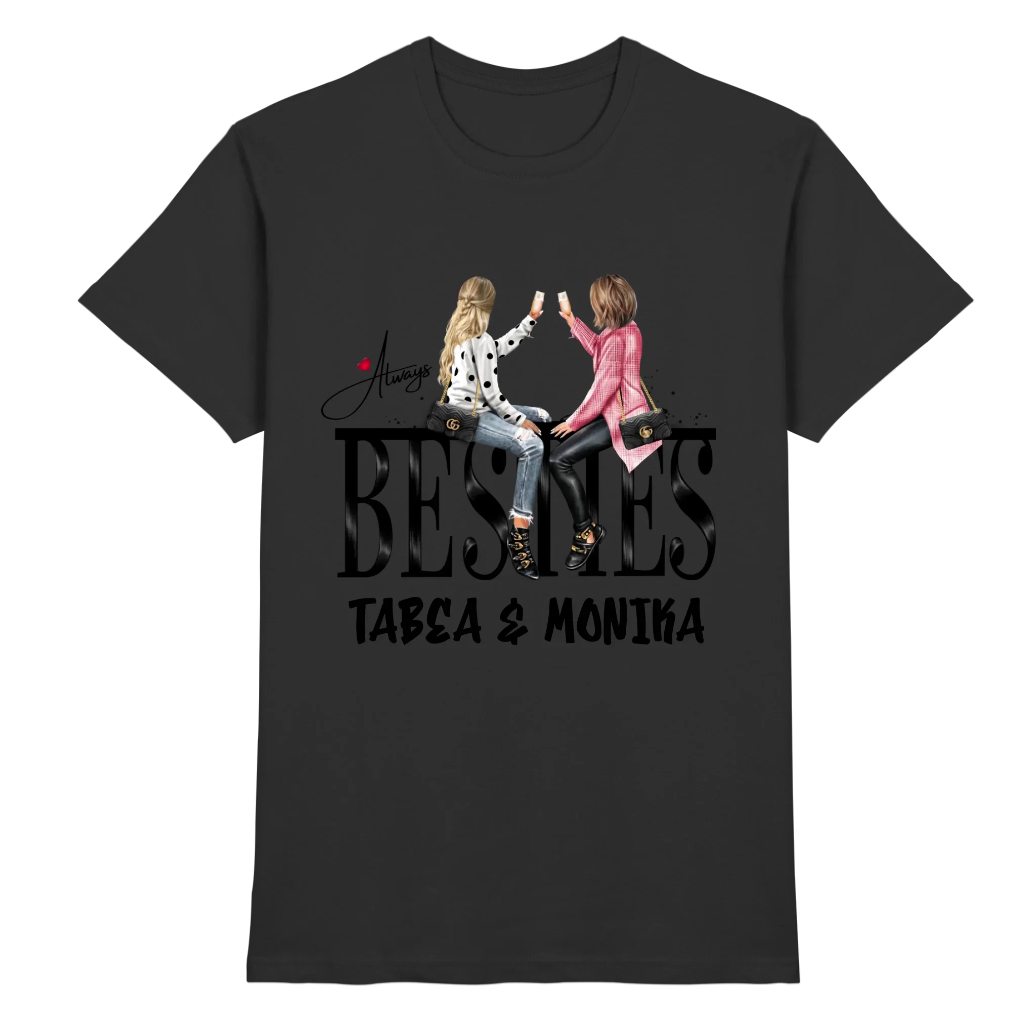 Besties: Girls on Text • mehrere Artikel • ’Statement-Collection’ • Wunschtext • personalisierte Figuren - Premium