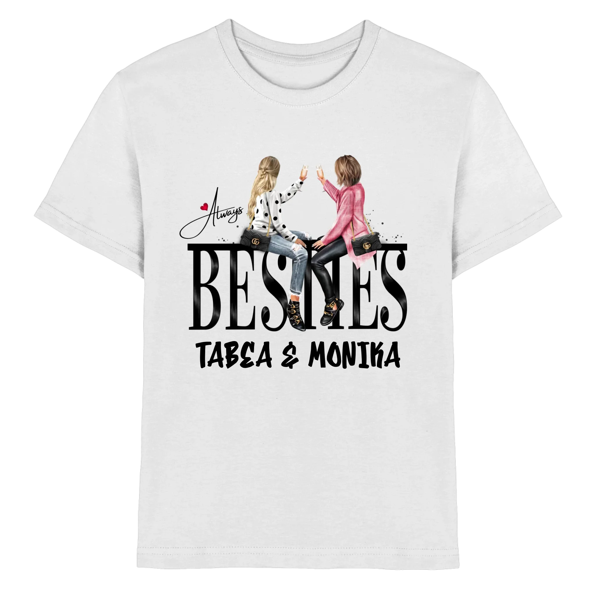 Besties: Girls on Text • mehrere Artikel • ’Statement-Collection’ • Wunschtext • personalisierte Figuren - Premium