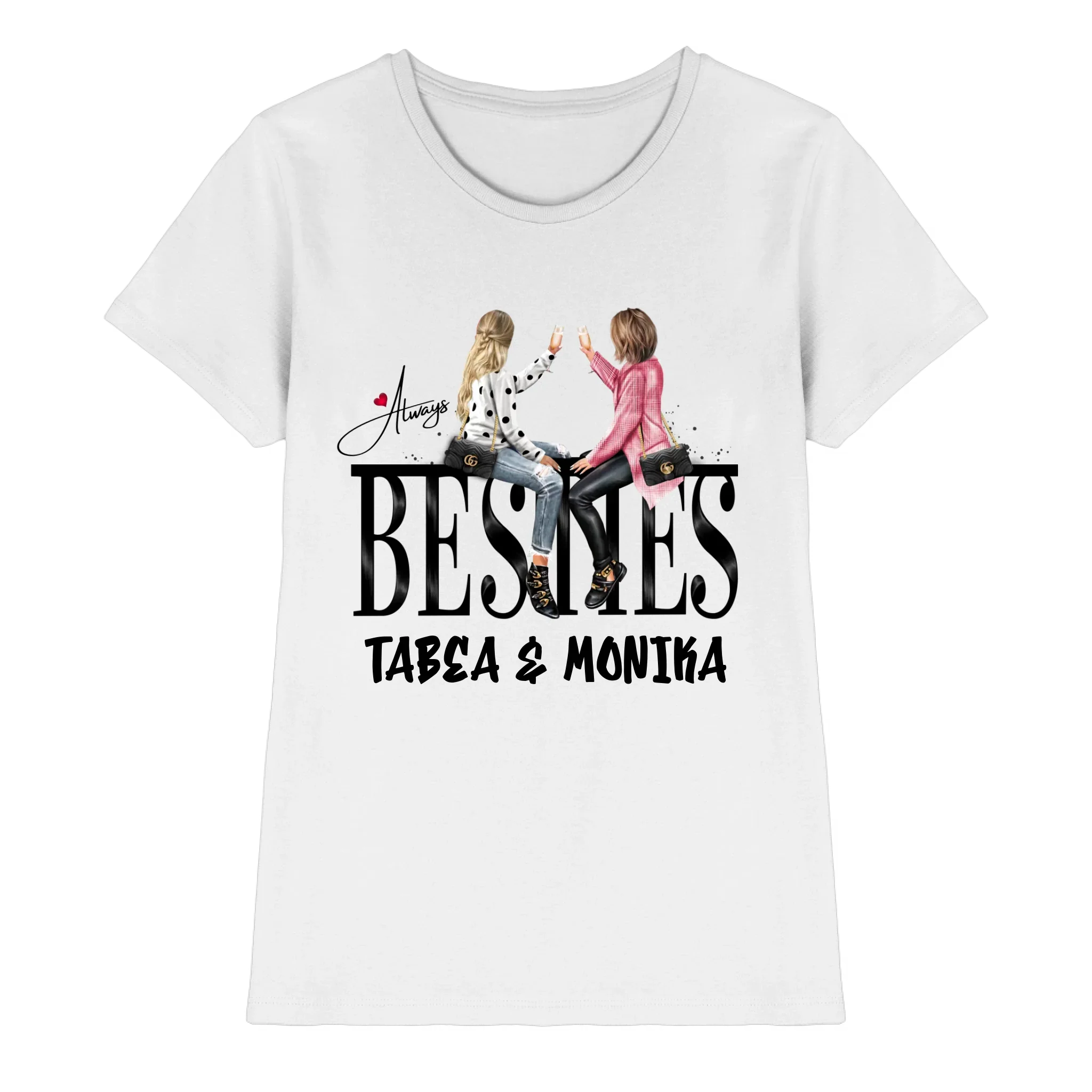 Besties: Girls on Text • mehrere Artikel • ’Statement-Collection’ • Wunschtext • personalisierte Figuren - Premium
