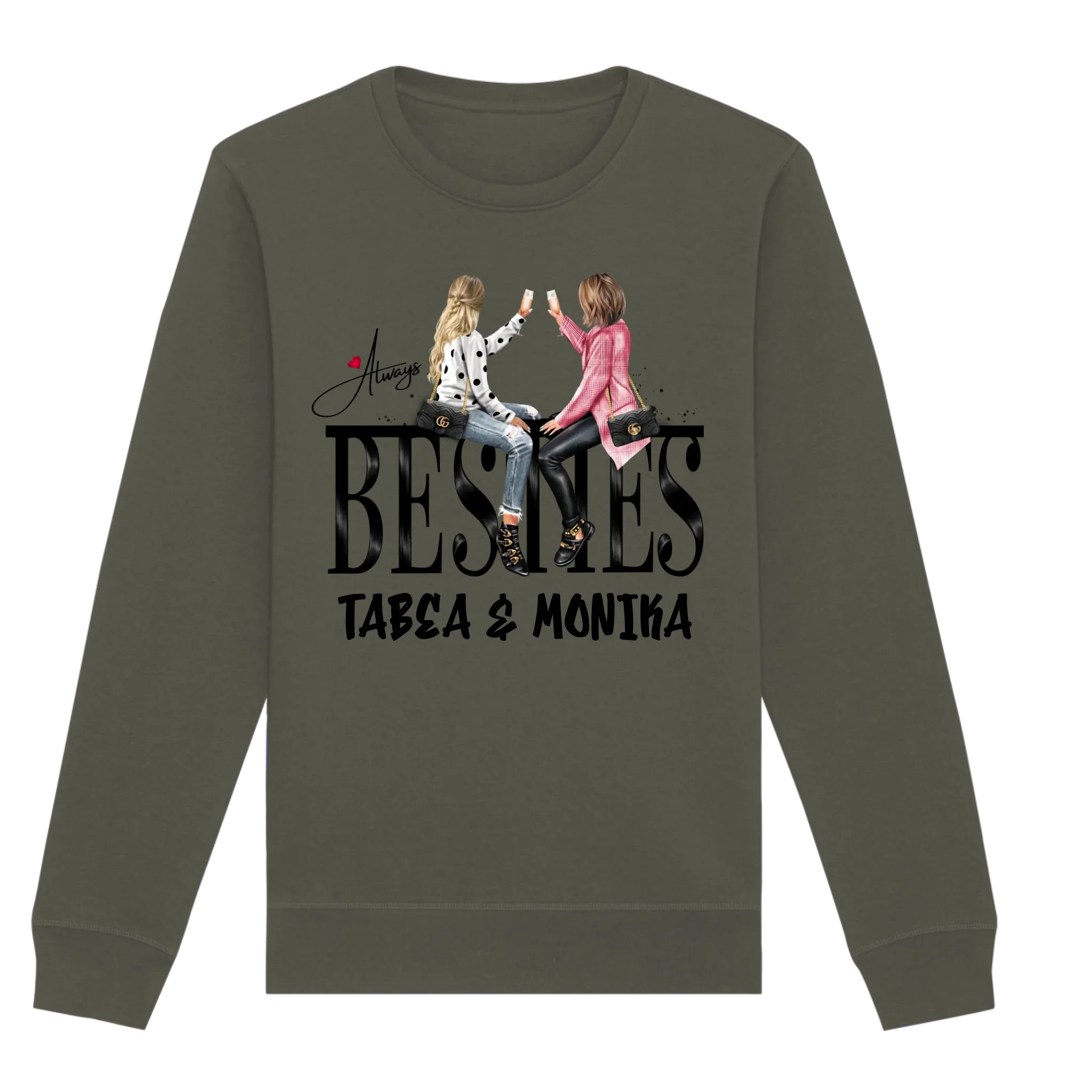 Besties: Girls on Text • mehrere Artikel • ’Statement-Collection’ • Wunschtext • personalisierte Figuren - Unisex