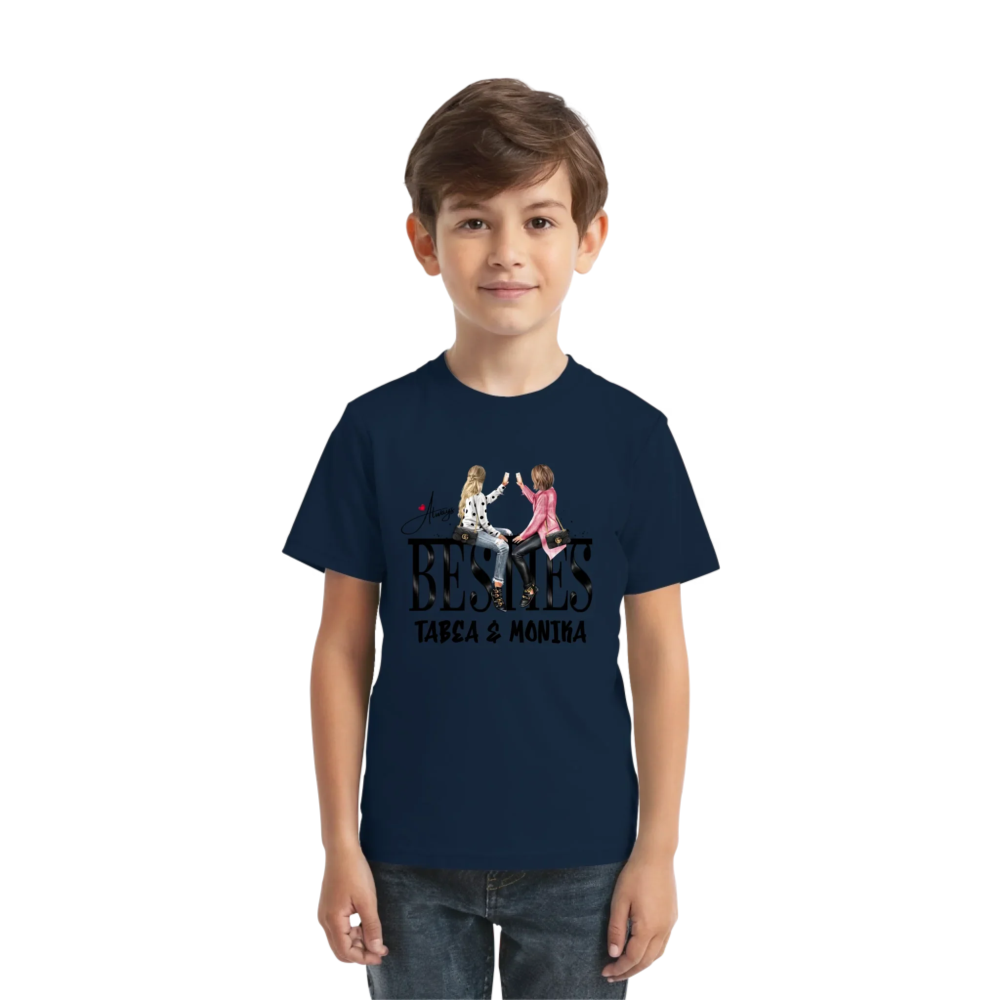 Besties: Girls on Text • mehrere Artikel • ’Statement-Collection’ • Wunschtext • personalisierte Figuren