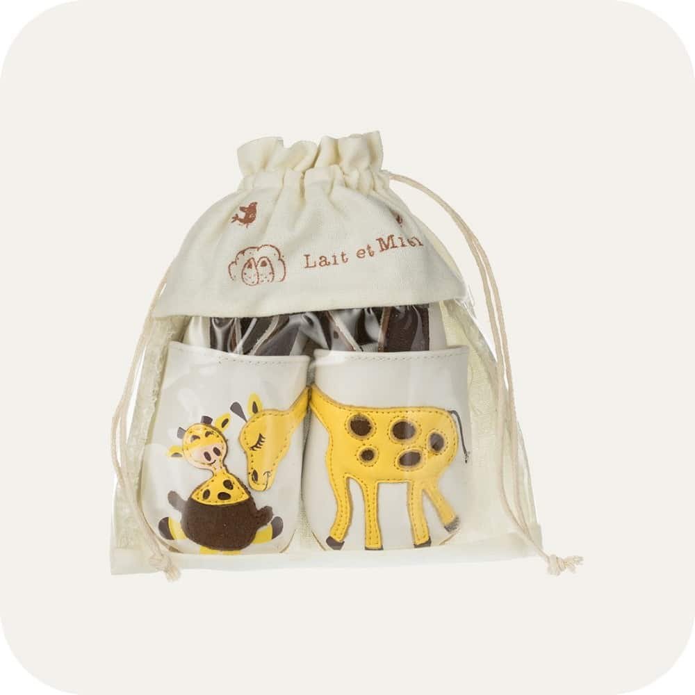 Babyschuhe aus weichem Leder Giraffe Hug