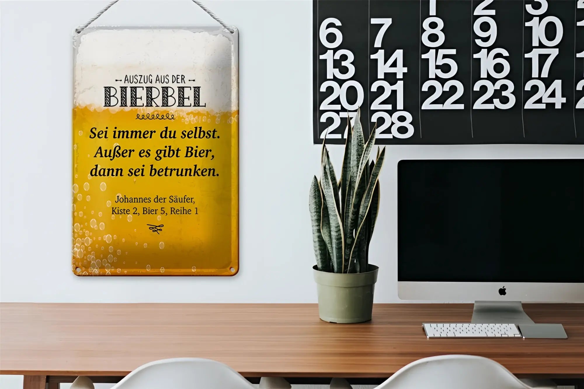 Goldenes blechschild 20x30cm mit biermotiv und weißem schaum oben für alle die bier lieben