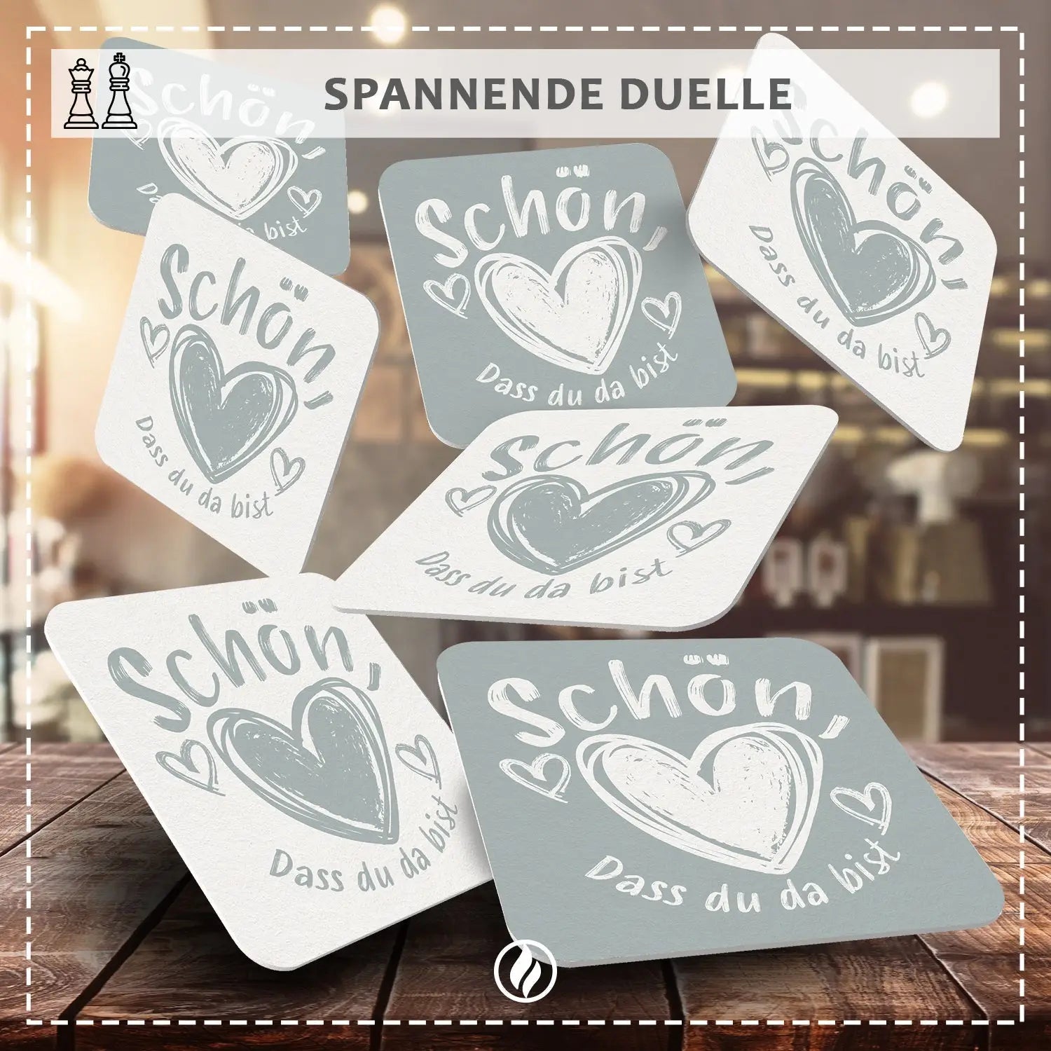 Bierdeckel ’Schön dass du da bist’ - 50 Stück