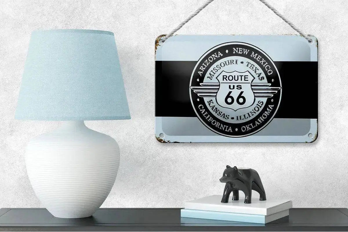 Blechschild Retro 18x12cm Rote US 66 Arizona new mexico Deko Schild