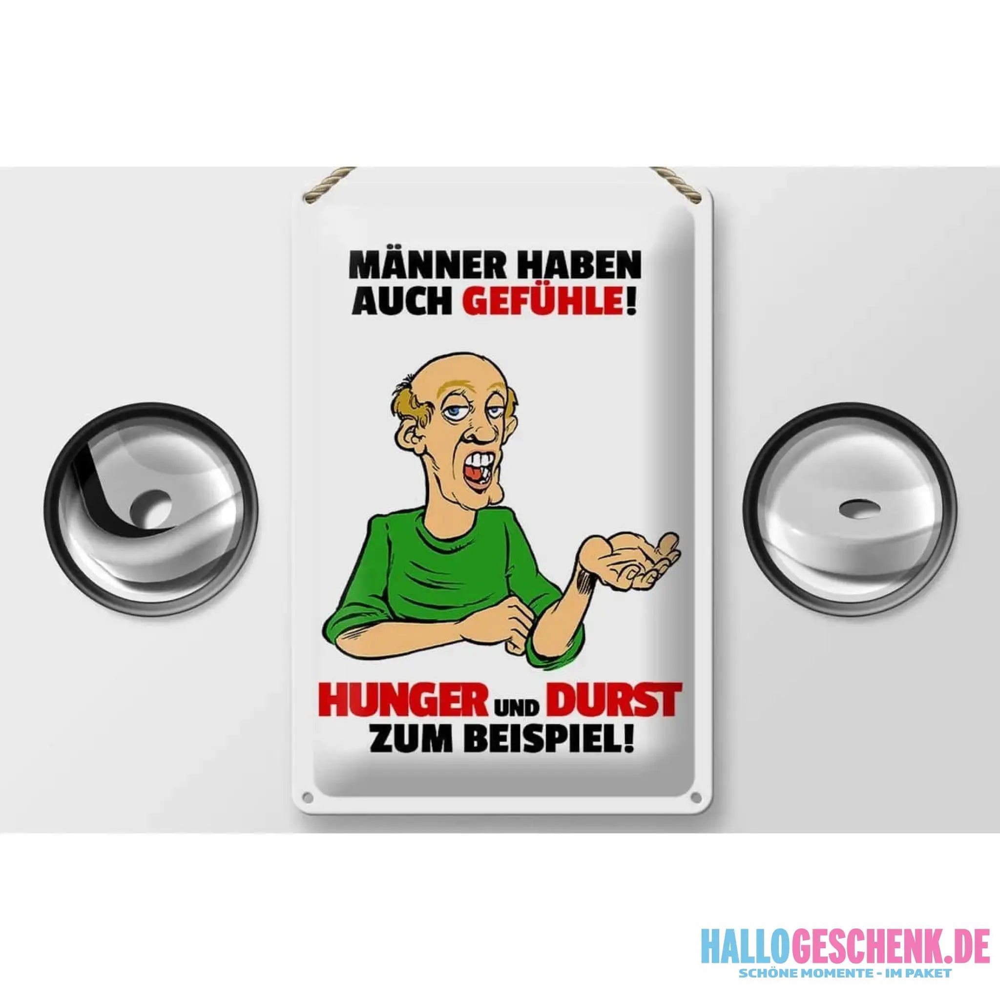 Blechschild Spruch 20x30cm Männer haben auch Gefühle